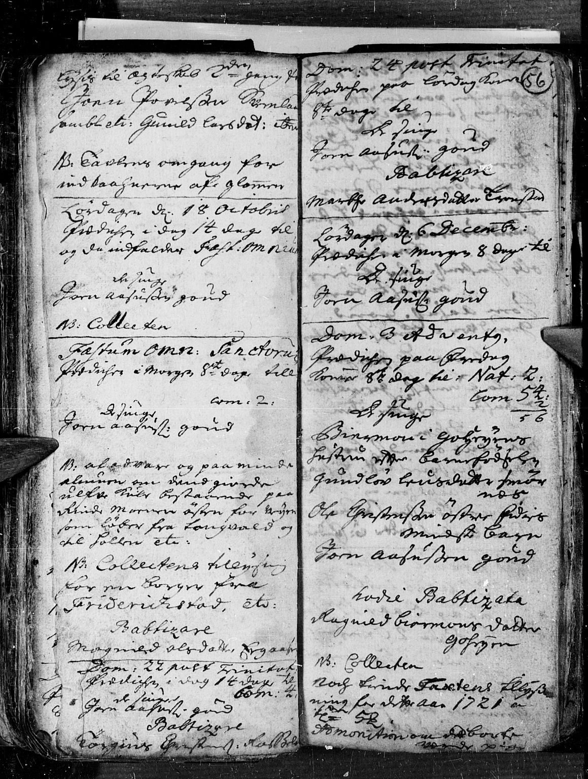 Søgne sokneprestkontor, SAK/1111-0037/F/Fa/Faa/L0001: Parish register (official) no. A 1, 1716-1740, p. 56