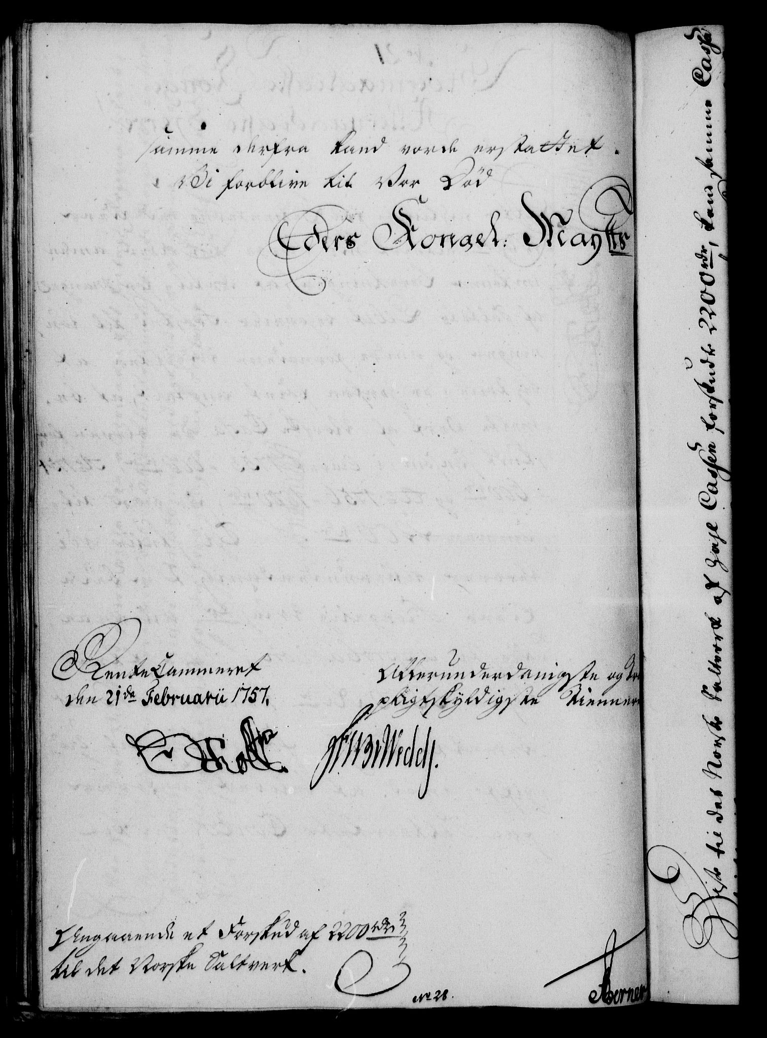 Rentekammeret, Kammerkanselliet, RA/EA-3111/G/Gf/Gfa/L0039: Norsk relasjons- og resolusjonsprotokoll (merket RK 52.39), 1757, p. 151