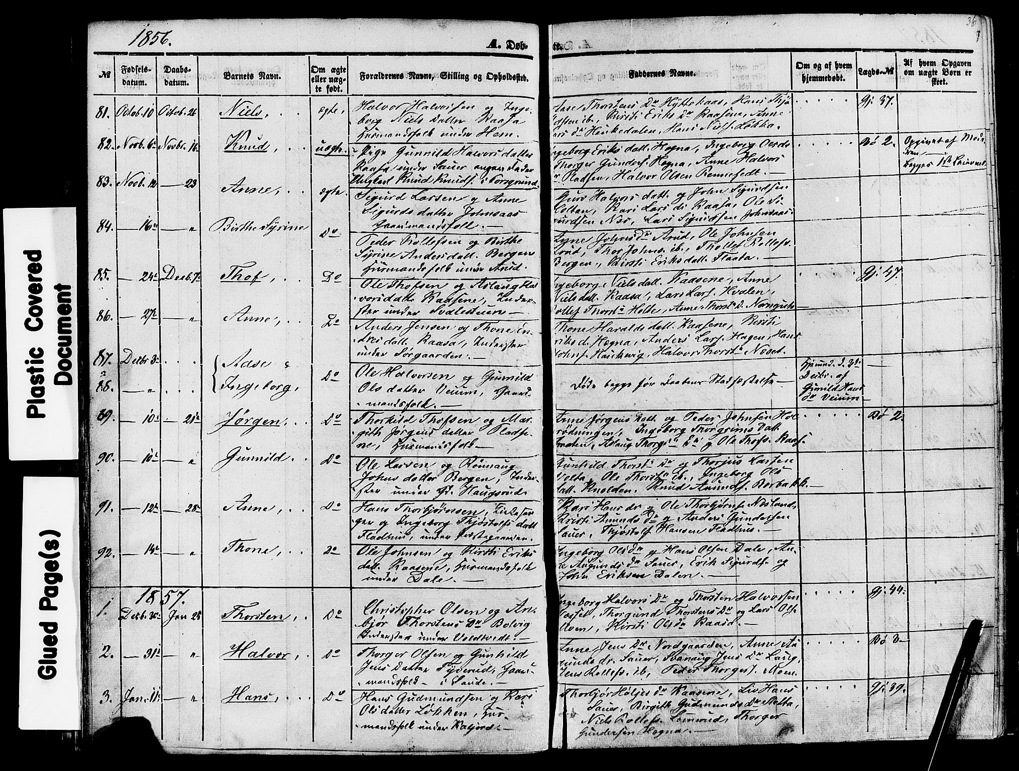 Sauherad kirkebøker, AV/SAKO-A-298/F/Fa/L0007: Parish register (official) no. I 7, 1851-1873, p. 36