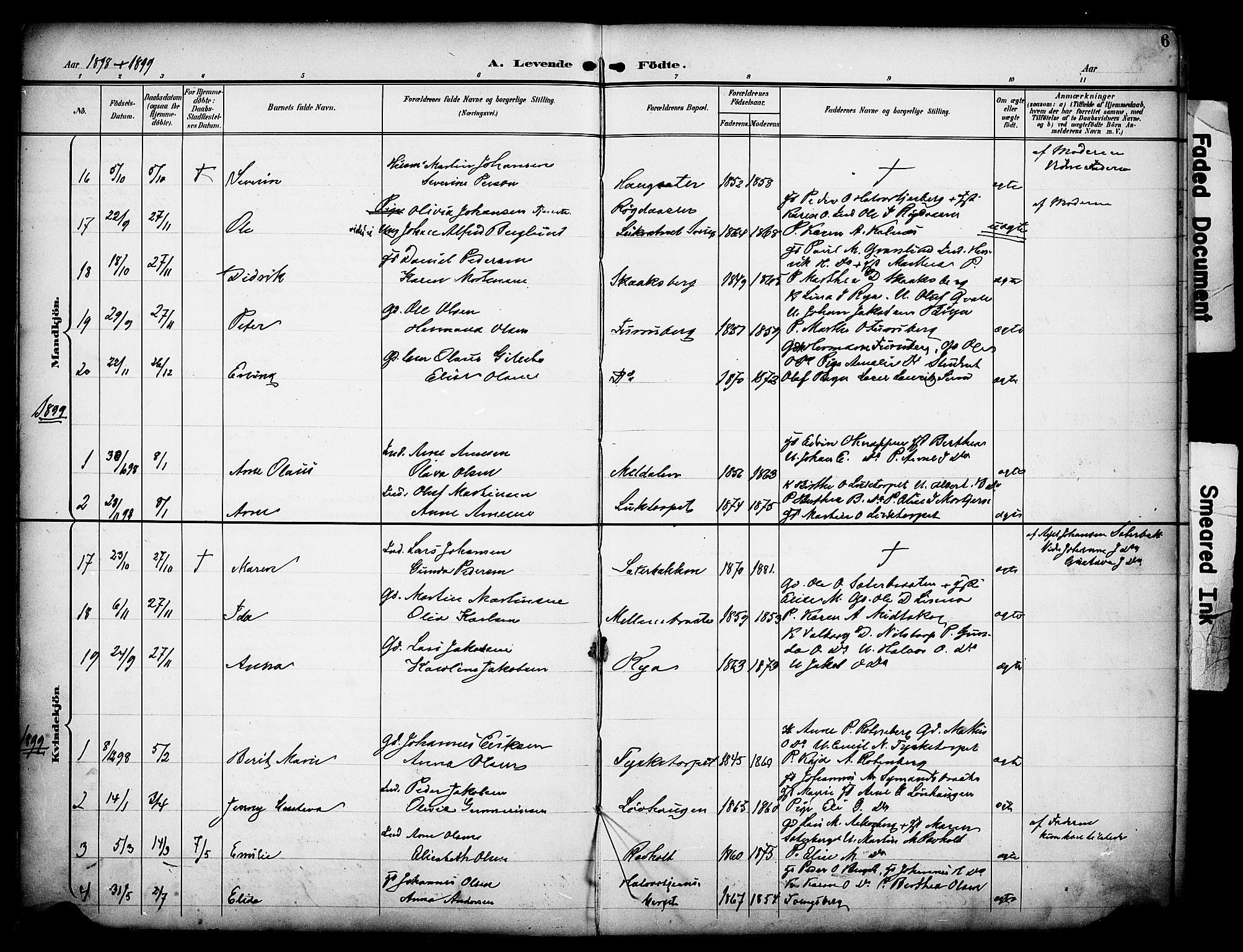 Grue prestekontor, SAH/PREST-036/H/Ha/Haa/L0014: Parish register (official) no. 14, 1898-1915, p. 6