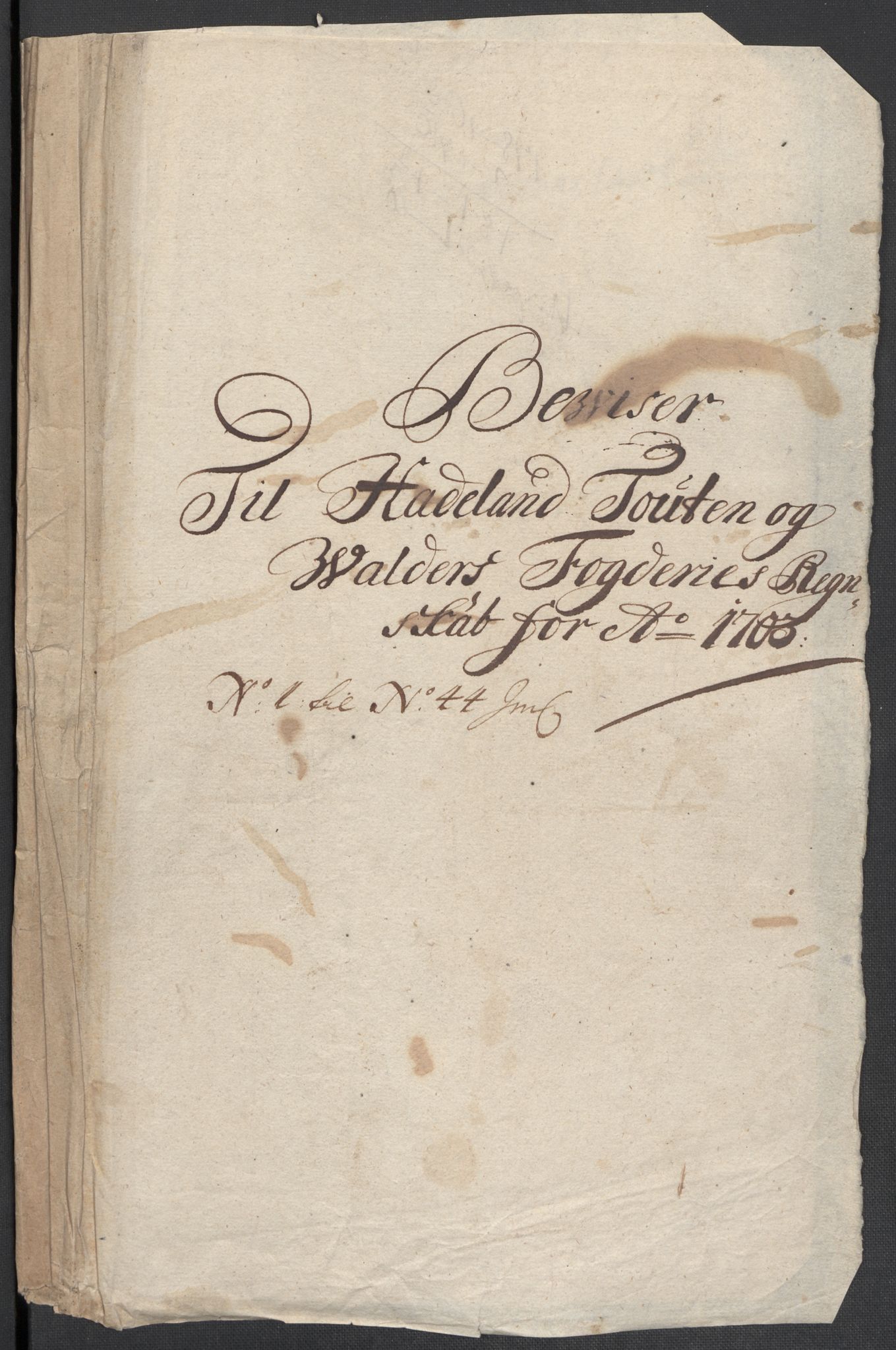 Rentekammeret inntil 1814, Reviderte regnskaper, Fogderegnskap, AV/RA-EA-4092/R18/L1301: Fogderegnskap Hadeland, Toten og Valdres, 1703, p. 26