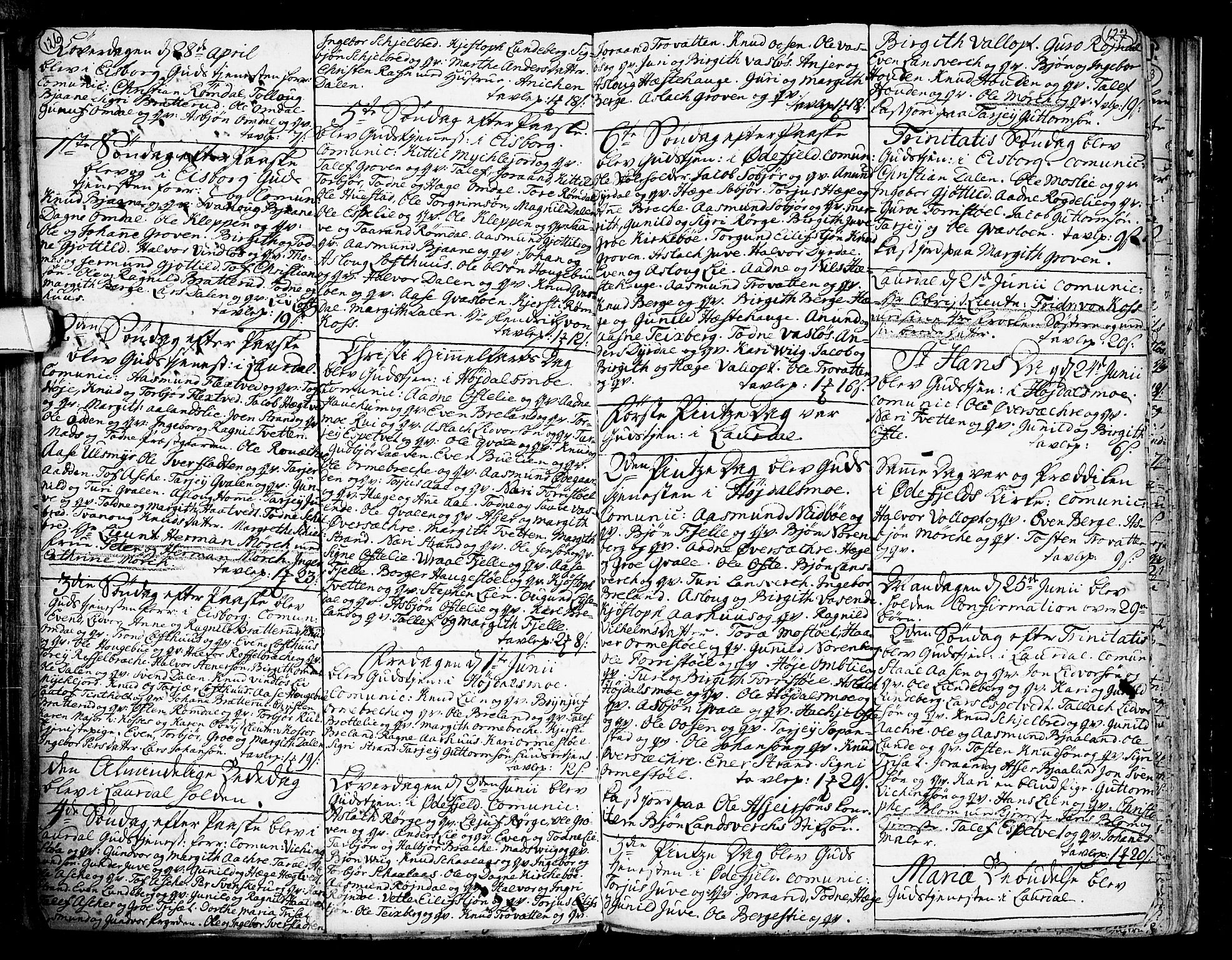 Lårdal kirkebøker, SAKO/A-284/F/Fa/L0002: Parish register (official) no. I 2, 1734-1754, p. 126-127