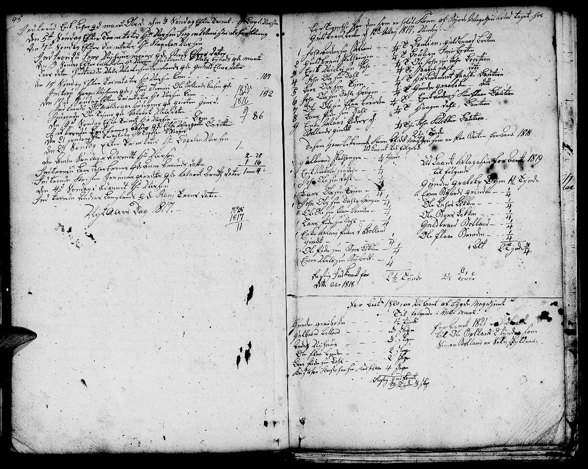 Ministerialprotokoller, klokkerbøker og fødselsregistre - Sør-Trøndelag, AV/SAT-A-1456/693/L1120: Parish register (copy) no. 693C01, 1799-1816, p. 45-46