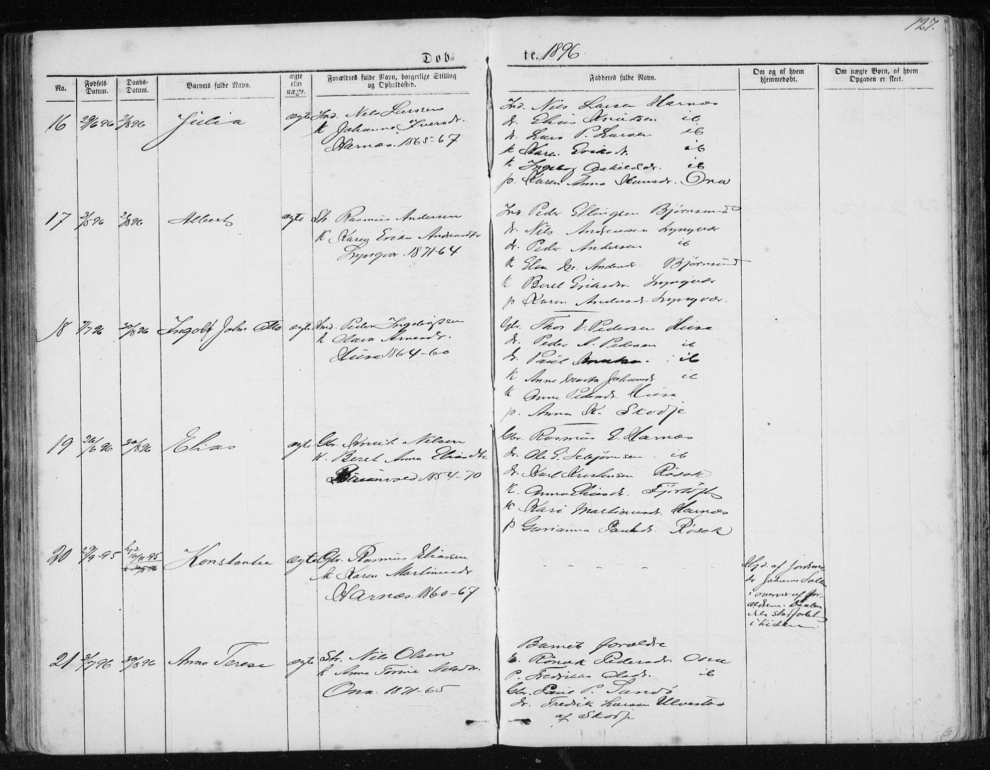 Ministerialprotokoller, klokkerbøker og fødselsregistre - Møre og Romsdal, AV/SAT-A-1454/561/L0732: Parish register (copy) no. 561C02, 1867-1900, p. 127