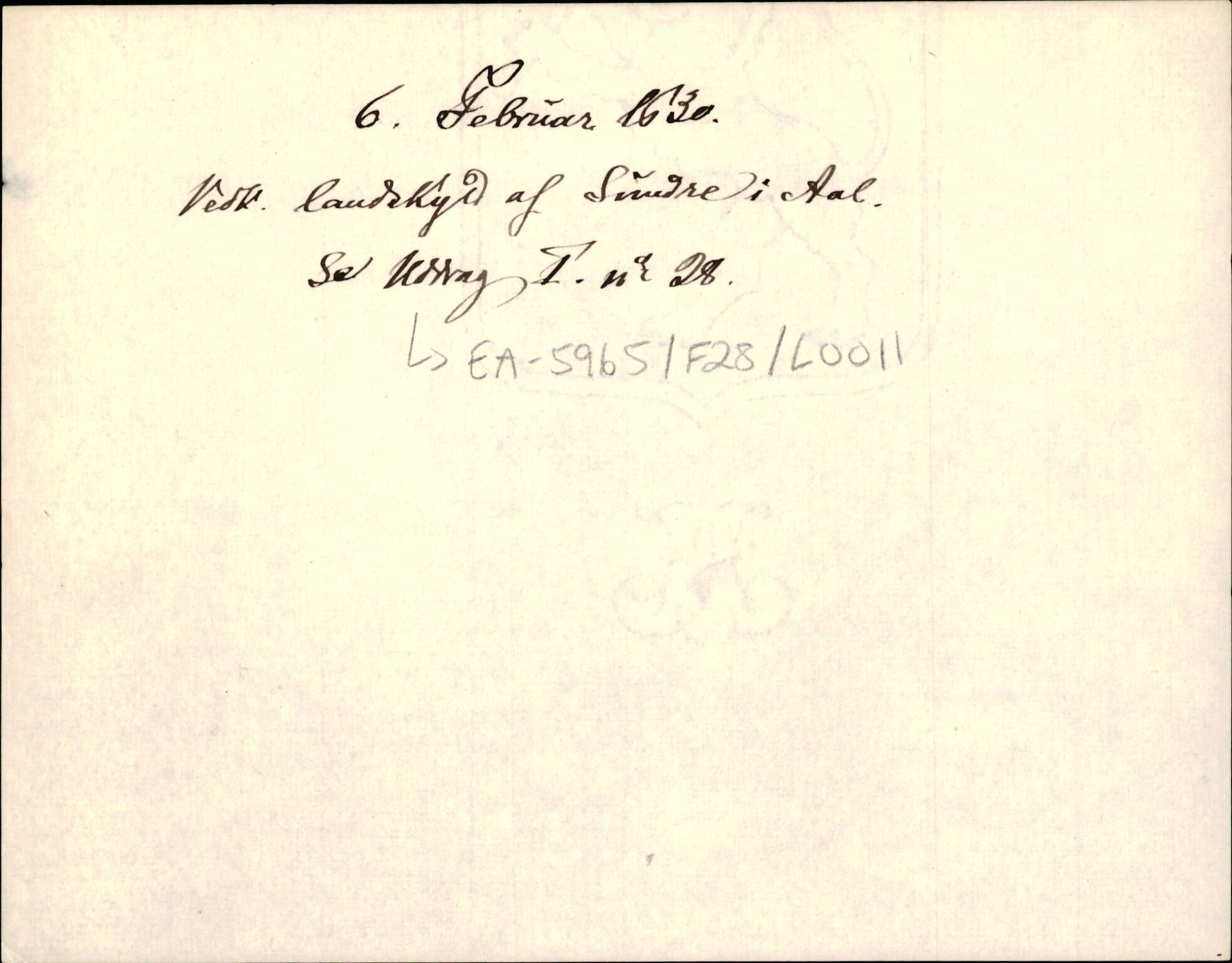 Riksarkivets diplomsamling, AV/RA-EA-5965/F35/F35d/L0003: Innlånte diplomer, seddelregister, 1621-1642, p. 275