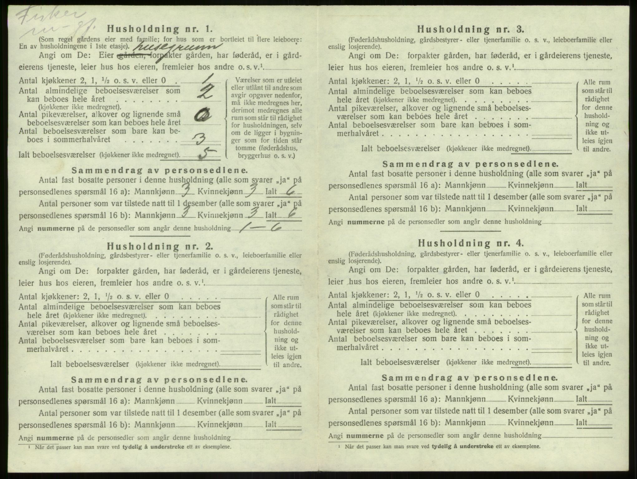 SAB, 1920 census for Bremanger, 1920, p. 441