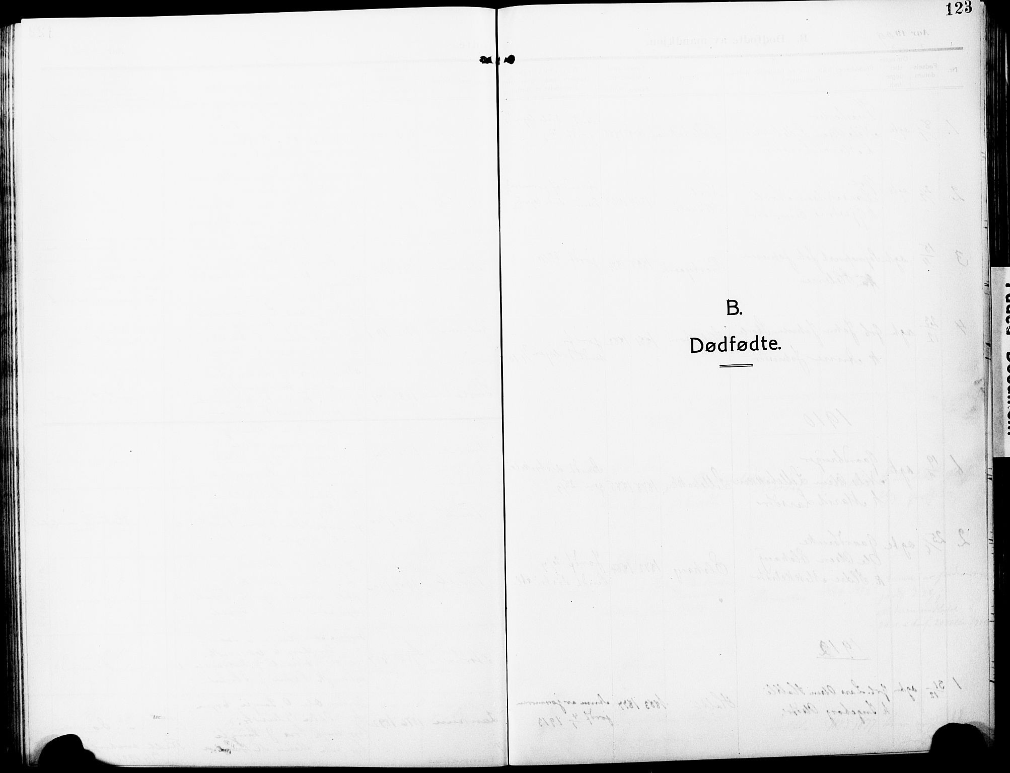 Ministerialprotokoller, klokkerbøker og fødselsregistre - Møre og Romsdal, SAT/A-1454/598/L1079: Parish register (copy) no. 598C04, 1909-1927, p. 123