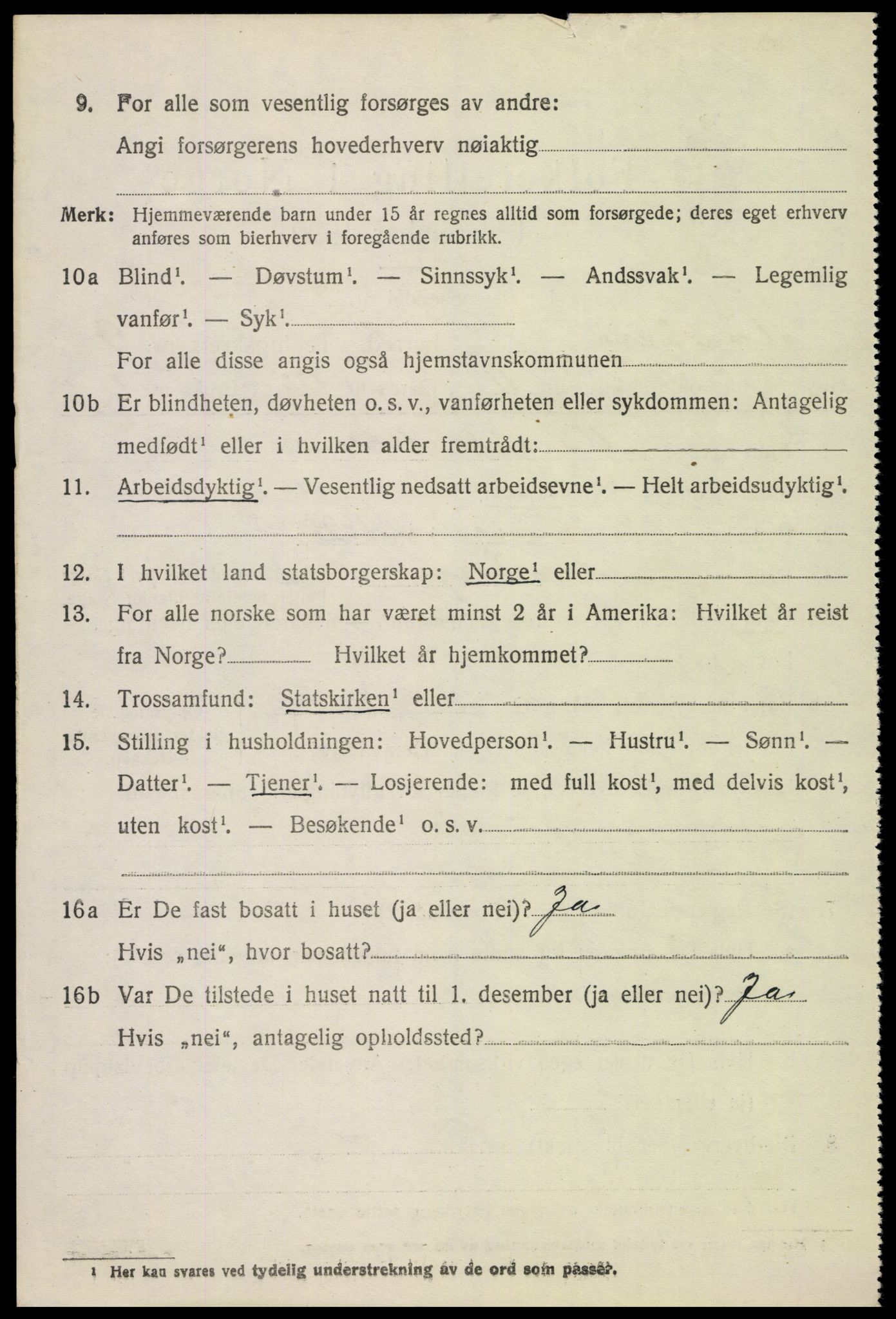 SAH, 1920 census for Fåberg, 1920, p. 10141