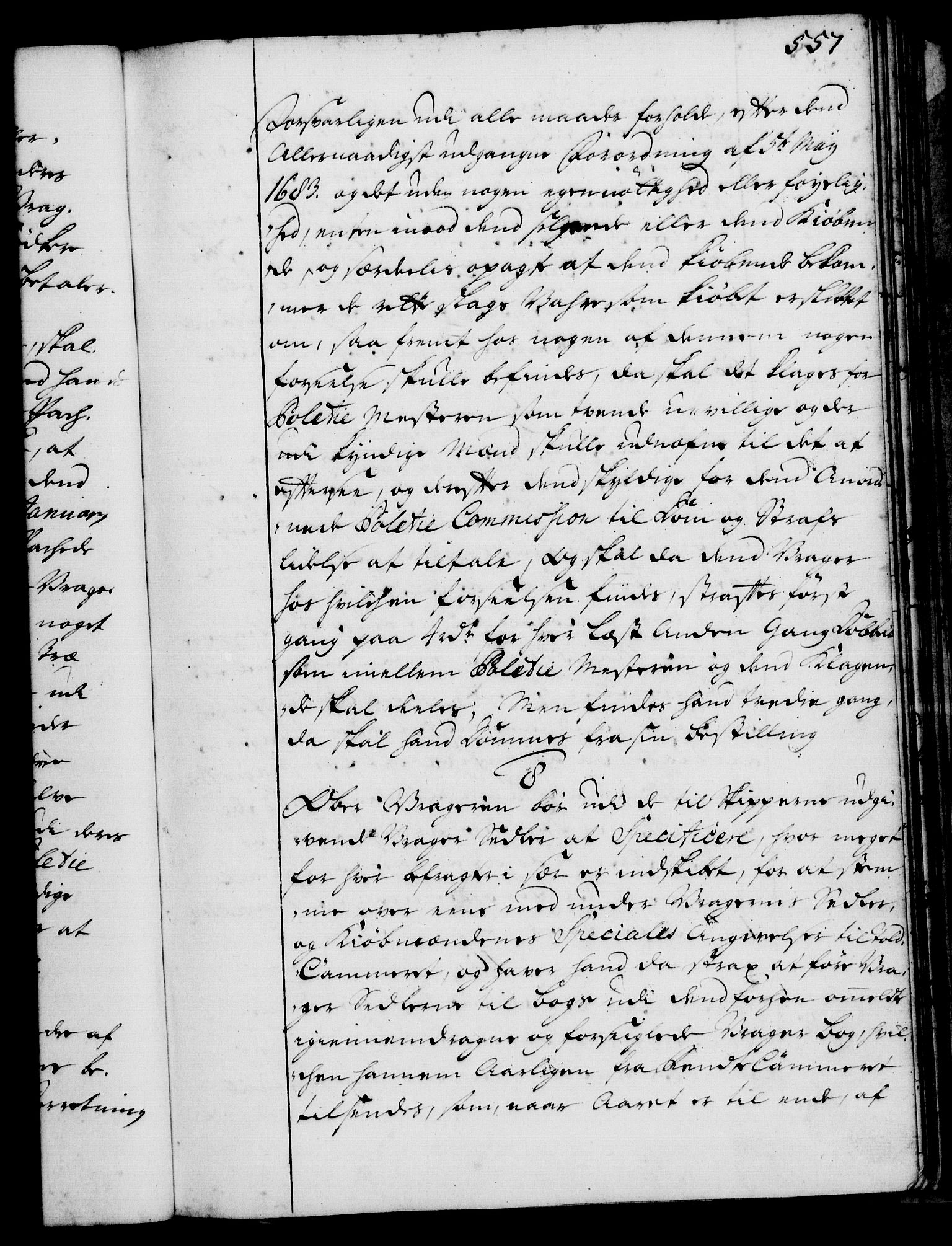 Rentekammeret, Kammerkanselliet, RA/EA-3111/G/Gg/Ggi/L0001: Norsk instruksjonsprotokoll med register (merket RK 53.34), 1720-1729, p. 557