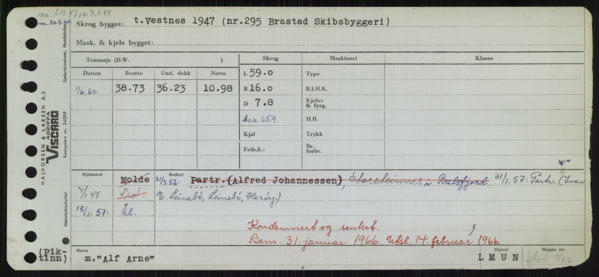 Sjøfartsdirektoratet med forløpere, Skipsmålingen, AV/RA-S-1627/H/Hd/L0001: Fartøy, A-Anv, p. 309