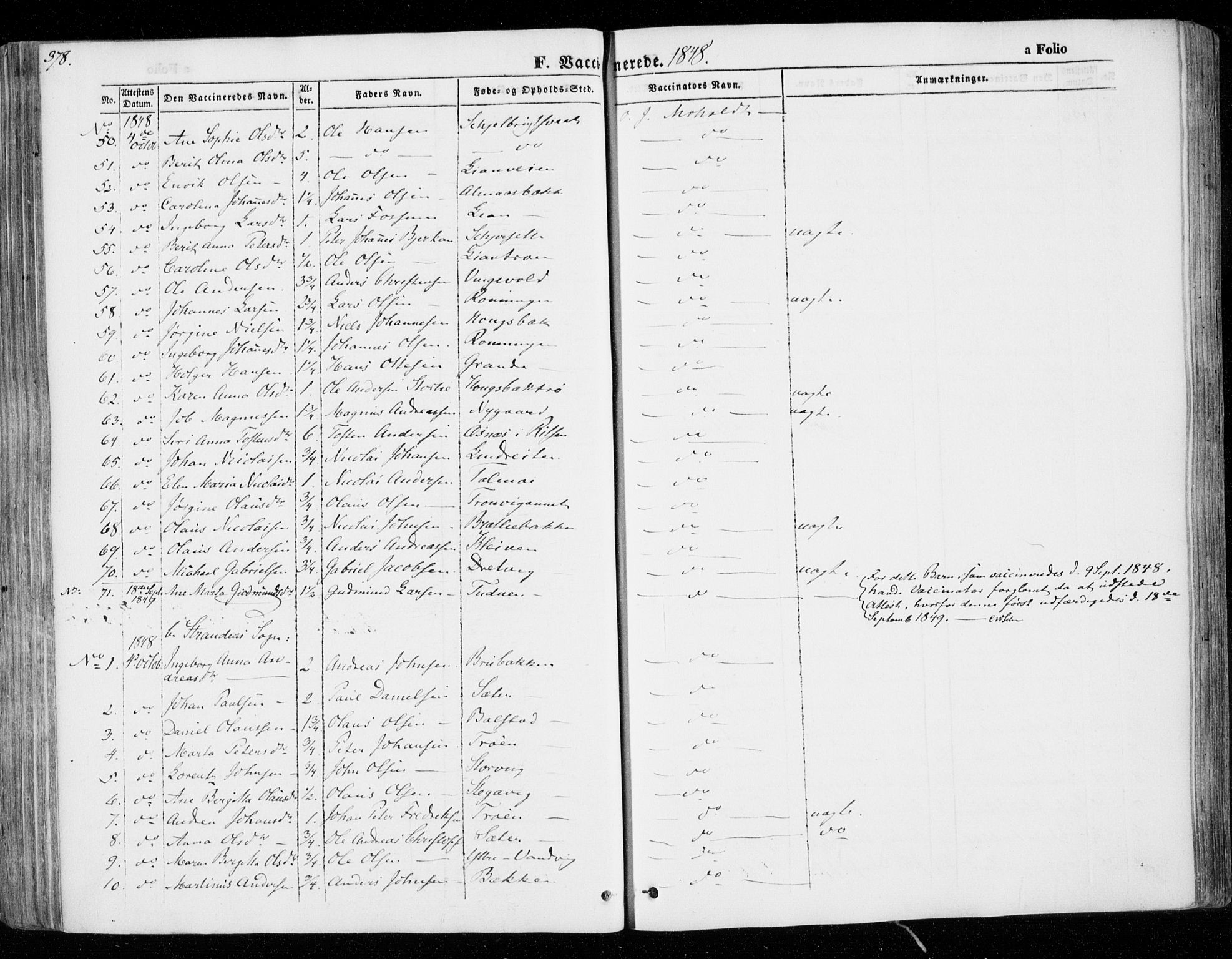Ministerialprotokoller, klokkerbøker og fødselsregistre - Nord-Trøndelag, SAT/A-1458/701/L0007: Parish register (official) no. 701A07 /1, 1842-1854, p. 378