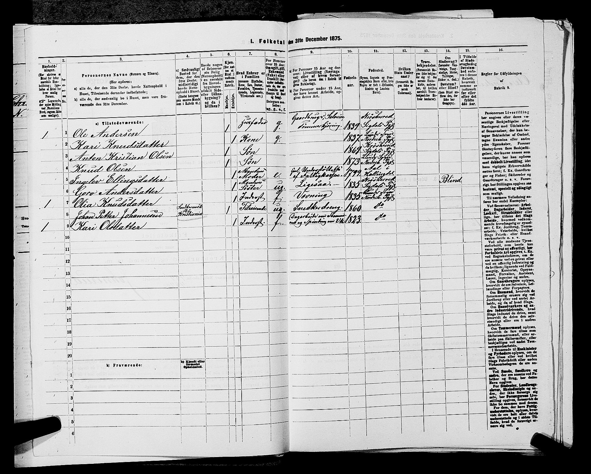 SAKO, 1875 census for 0613L Norderhov/Norderhov, Haug og Lunder, 1875, p. 2526