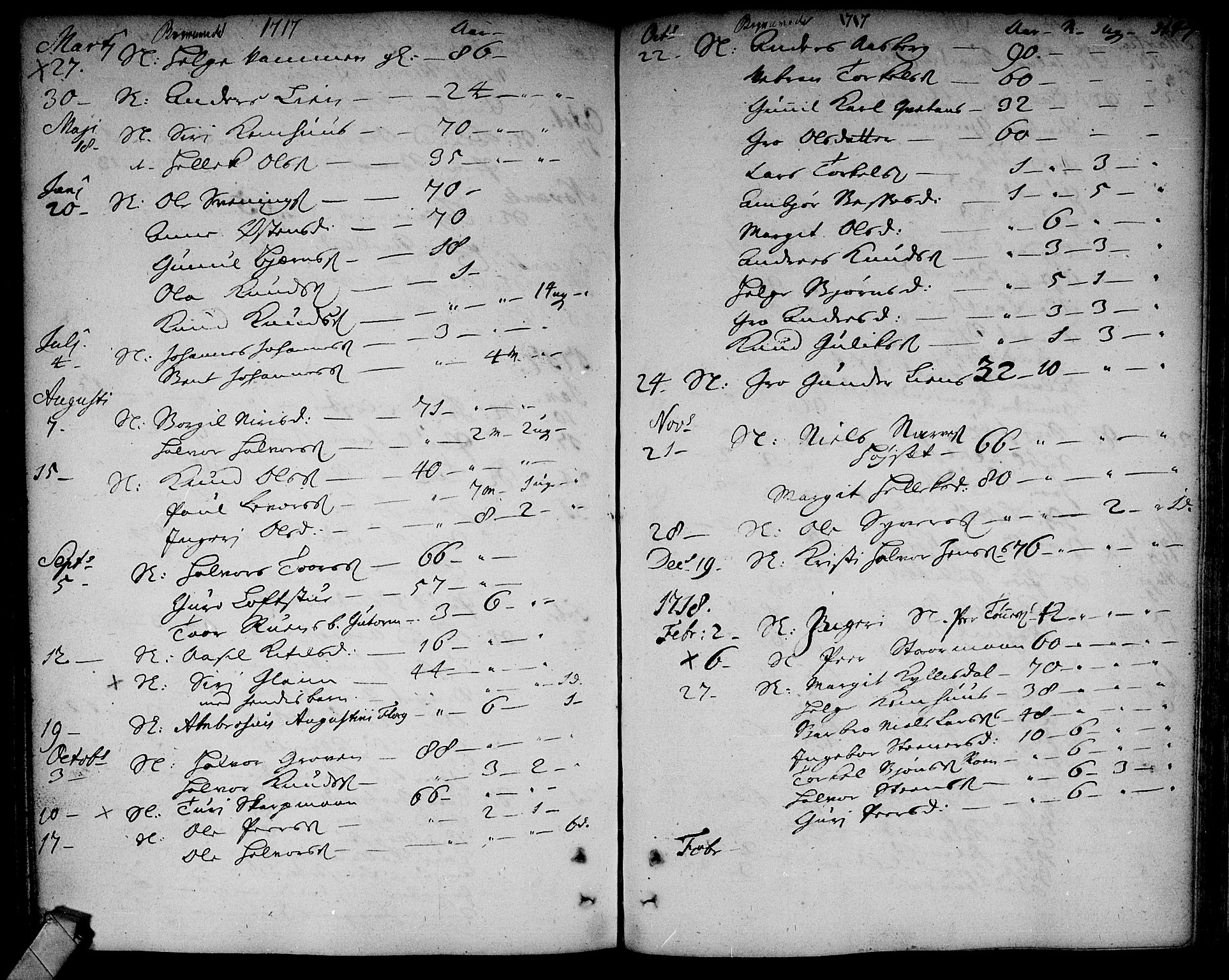 Rollag kirkebøker, SAKO/A-240/F/Fa/L0002: Parish register (official) no. I 2, 1714-1742, p. 147