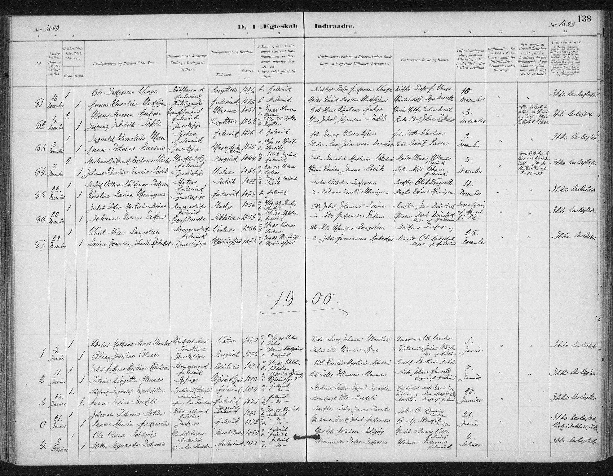 Ministerialprotokoller, klokkerbøker og fødselsregistre - Møre og Romsdal, AV/SAT-A-1454/529/L0457: Parish register (official) no. 529A07, 1894-1903, p. 138