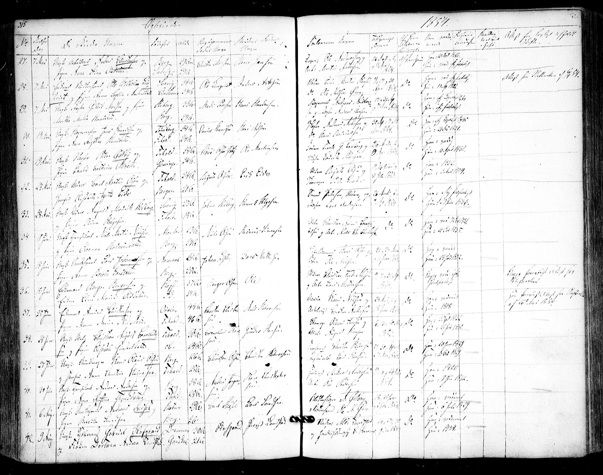 Halden prestekontor Kirkebøker, AV/SAO-A-10909/F/Fa/L0006: Parish register (official) no. I 6, 1845-1856, p. 315