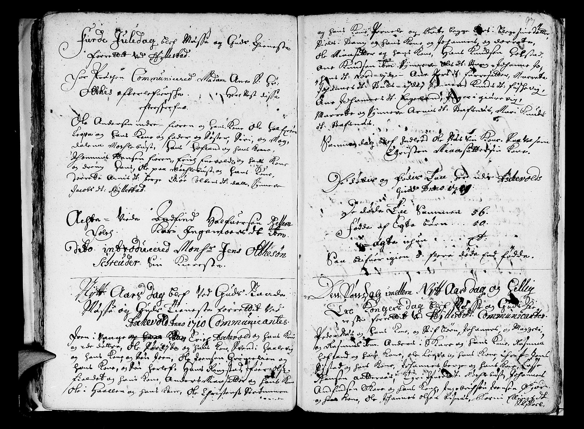 Askvoll sokneprestembete, AV/SAB-A-79501/H/Haa/Haaa/L0001: Parish register (official) no. A 1, 1706-1711, p. 97