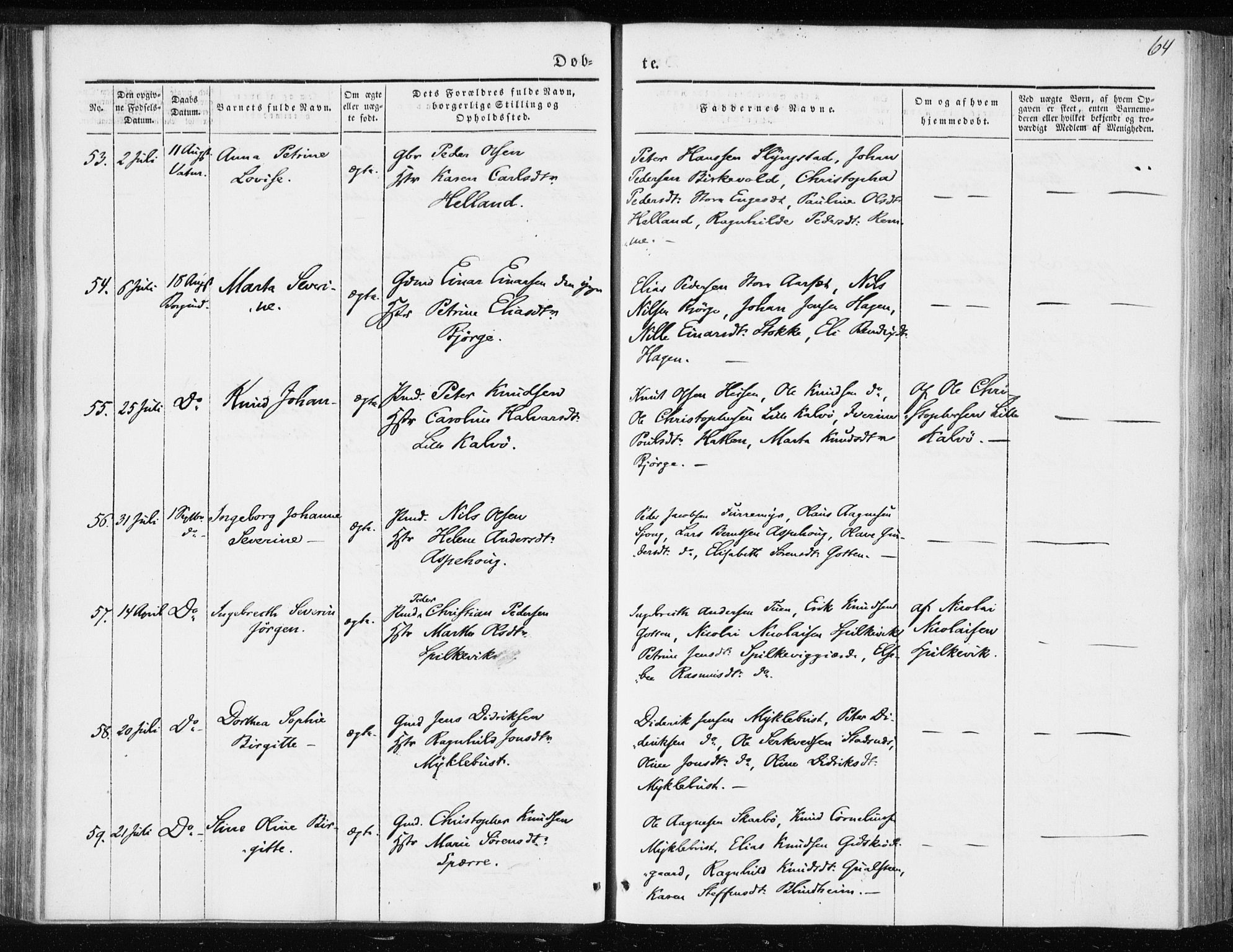 Ministerialprotokoller, klokkerbøker og fødselsregistre - Møre og Romsdal, AV/SAT-A-1454/528/L0415: Curate's parish register no. 528B03, 1843-1852, p. 64