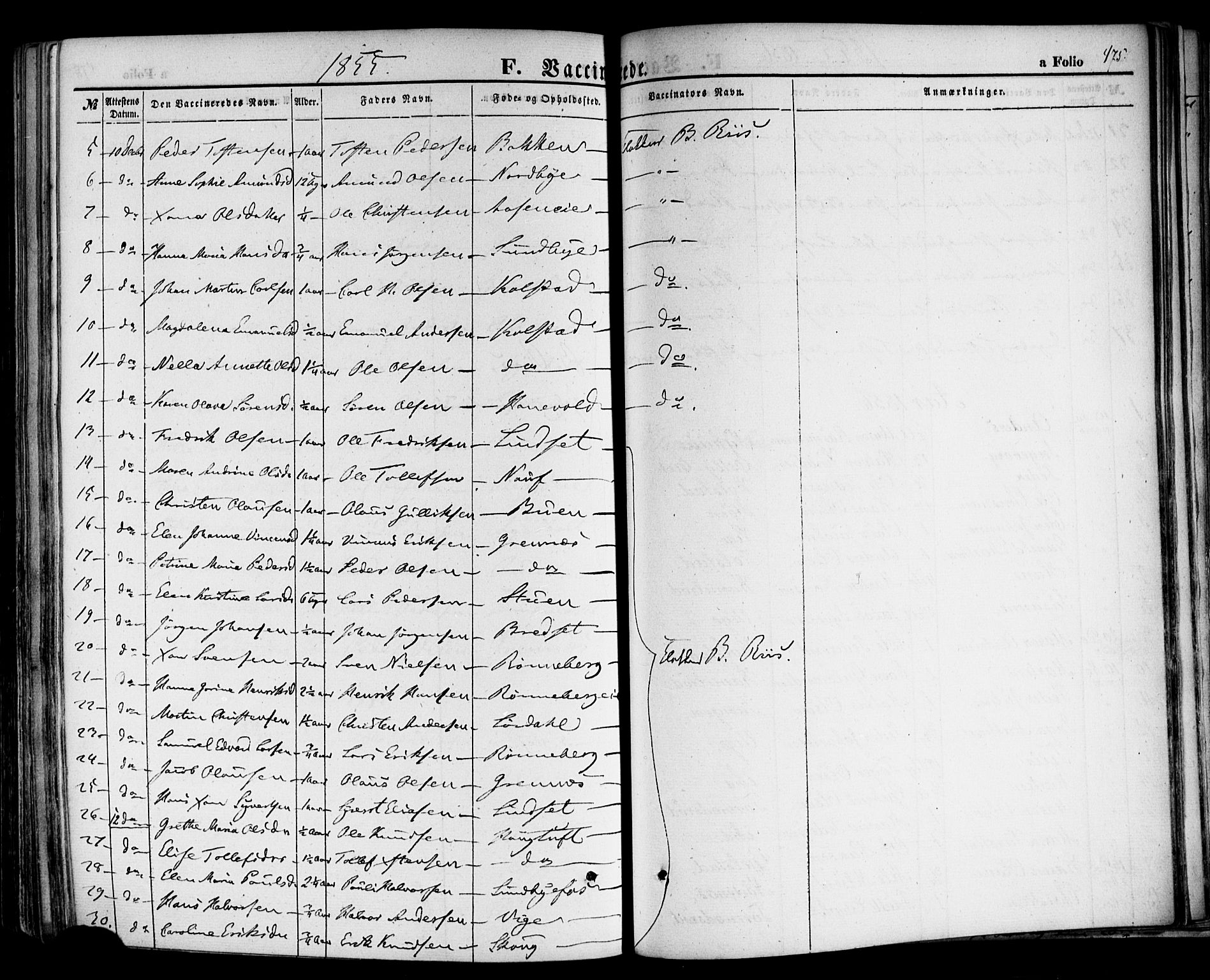 Hof kirkebøker, AV/SAKO-A-64/F/Fa/L0006: Parish register (official) no. I 6, 1851-1877, p. 475