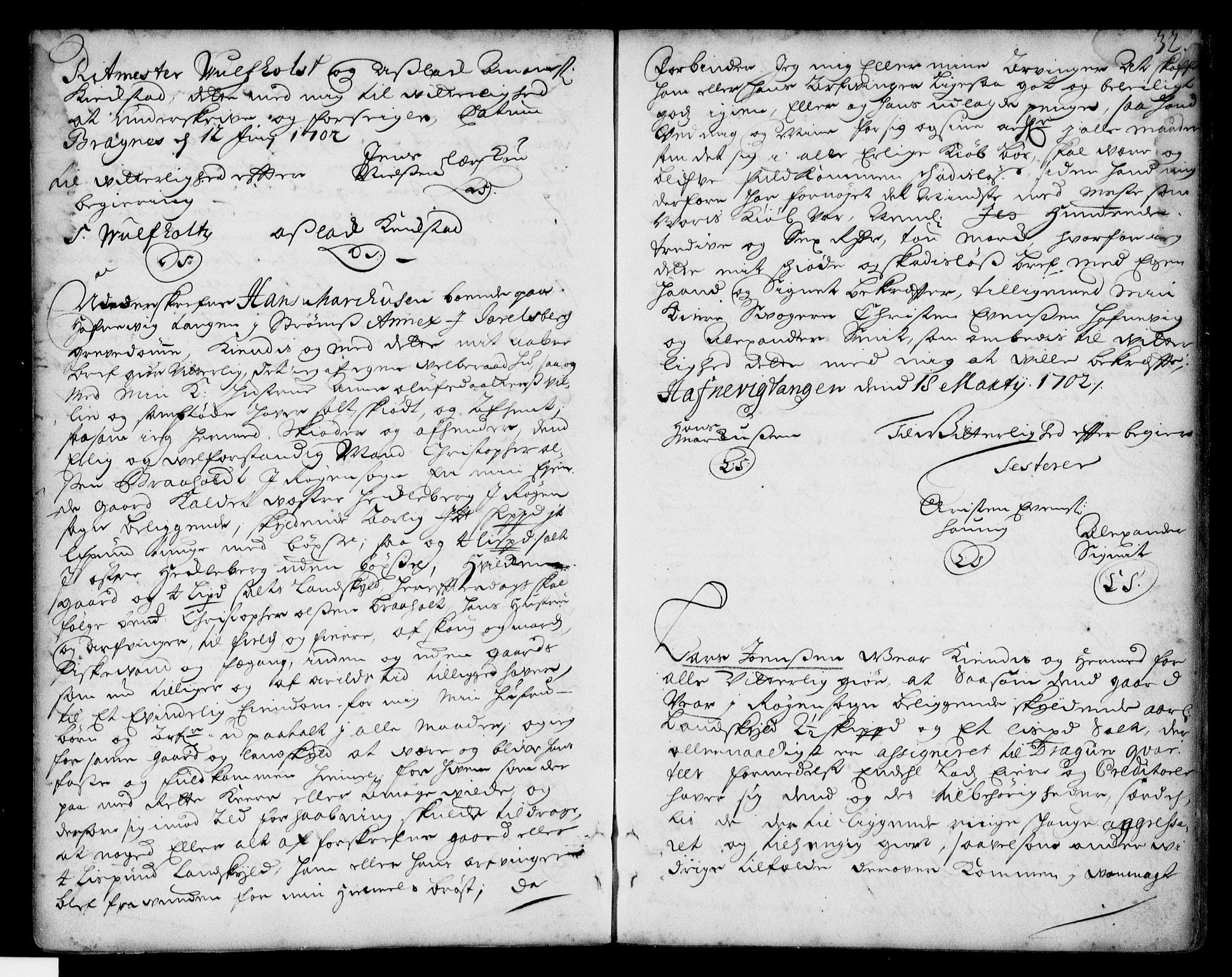 Lier, Røyken og Hurum sorenskriveri, SAKO/A-89/G/Ga/Gaa/L0001: Mortgage book no. I, 1701-1725, p. 32