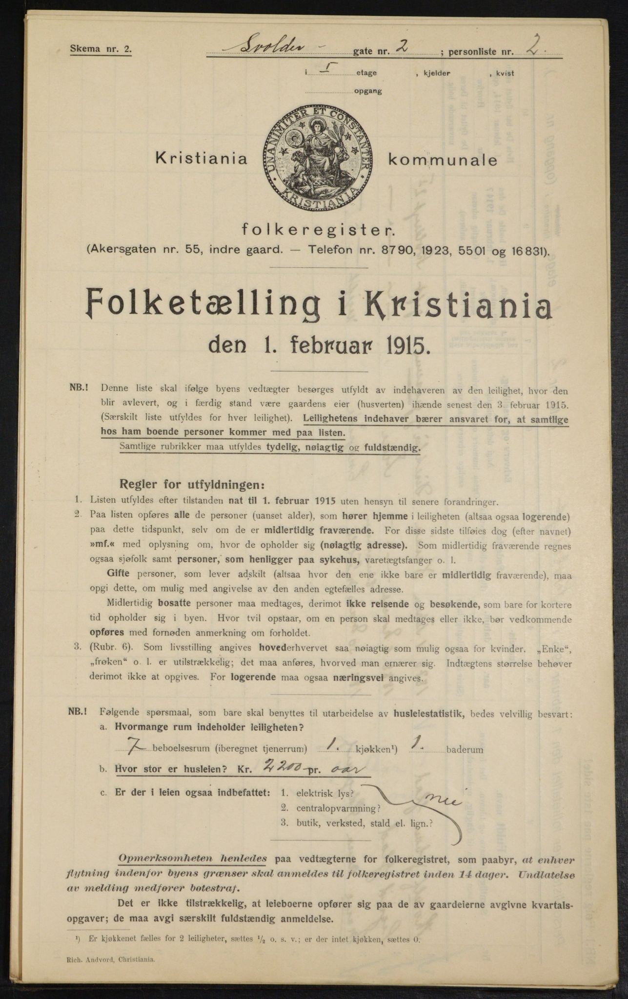 OBA, Municipal Census 1915 for Kristiania, 1915, p. 106493