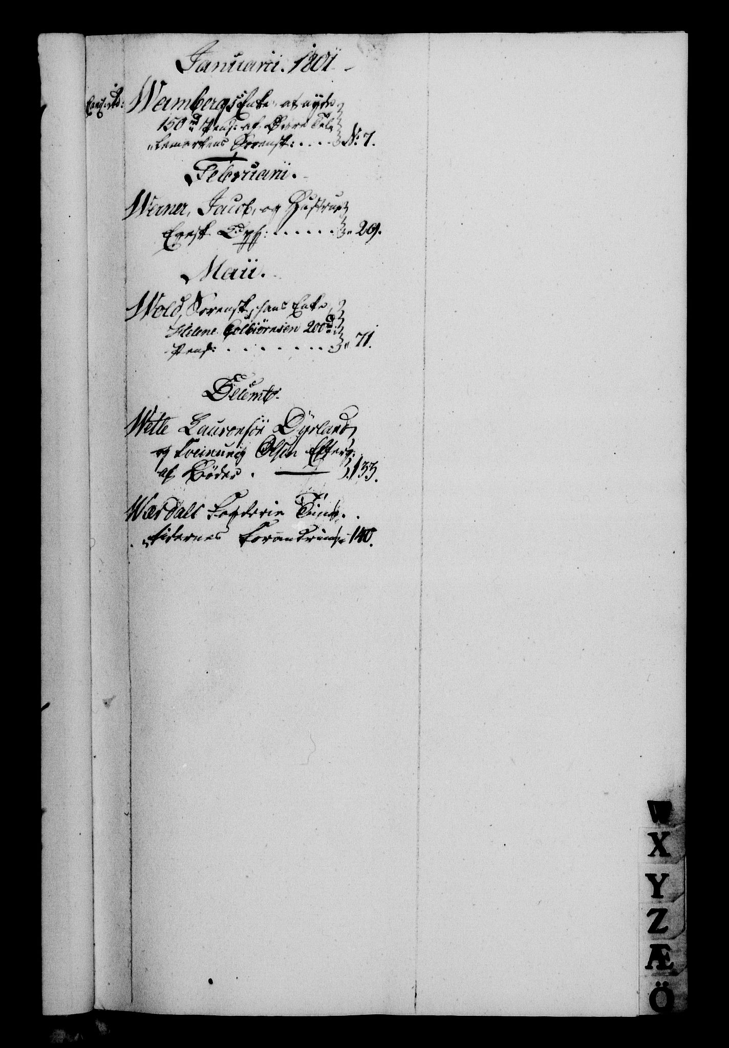 Danske Kanselli 1800-1814, AV/RA-EA-3024/H/Hf/Hfa/Hfab/L0002: Forestillinger, 1801