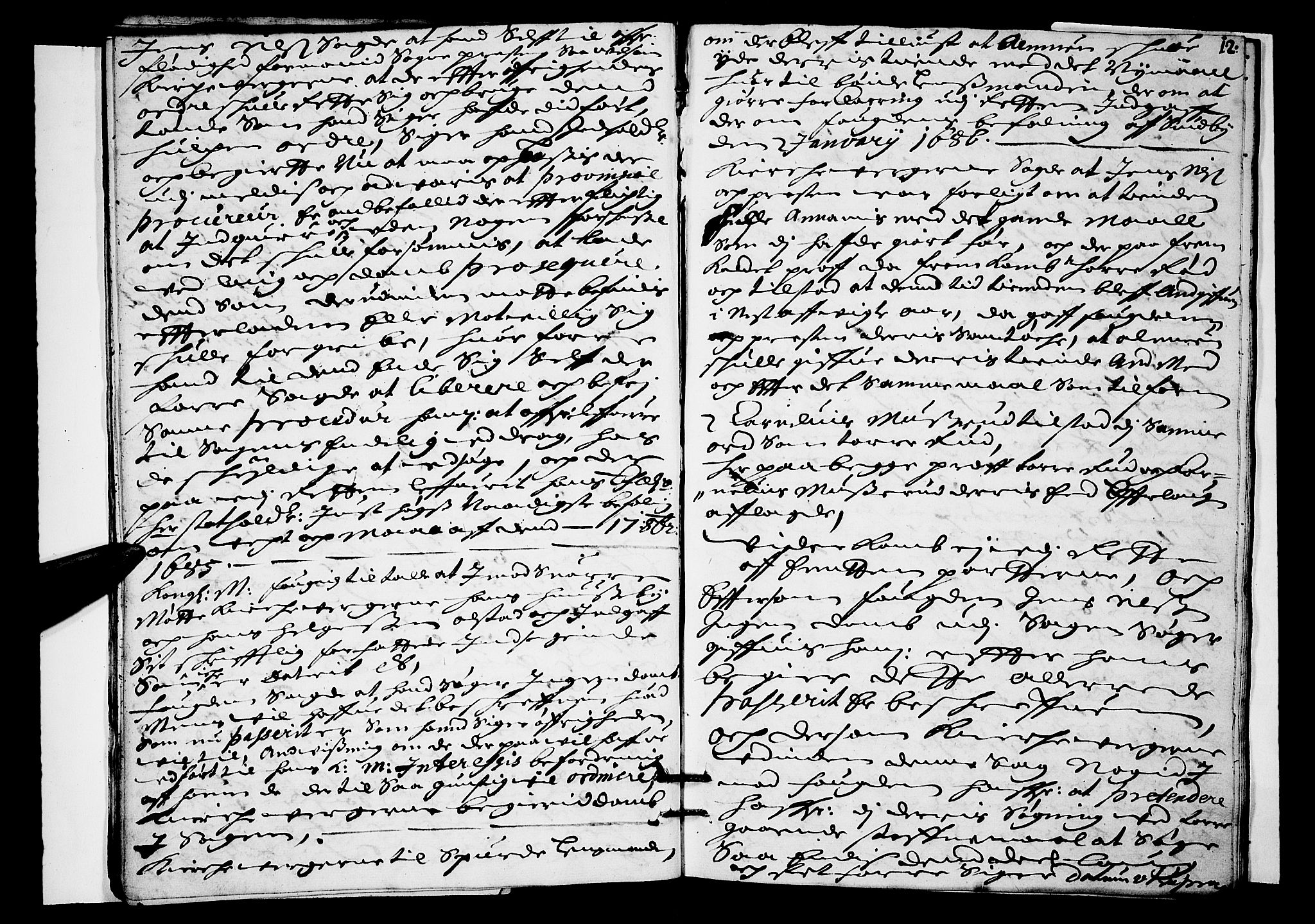 Lier, Røyken og Hurum sorenskriveri, AV/SAKO-A-89/F/Fa/L0027: Tingbok, 1686, p. 12