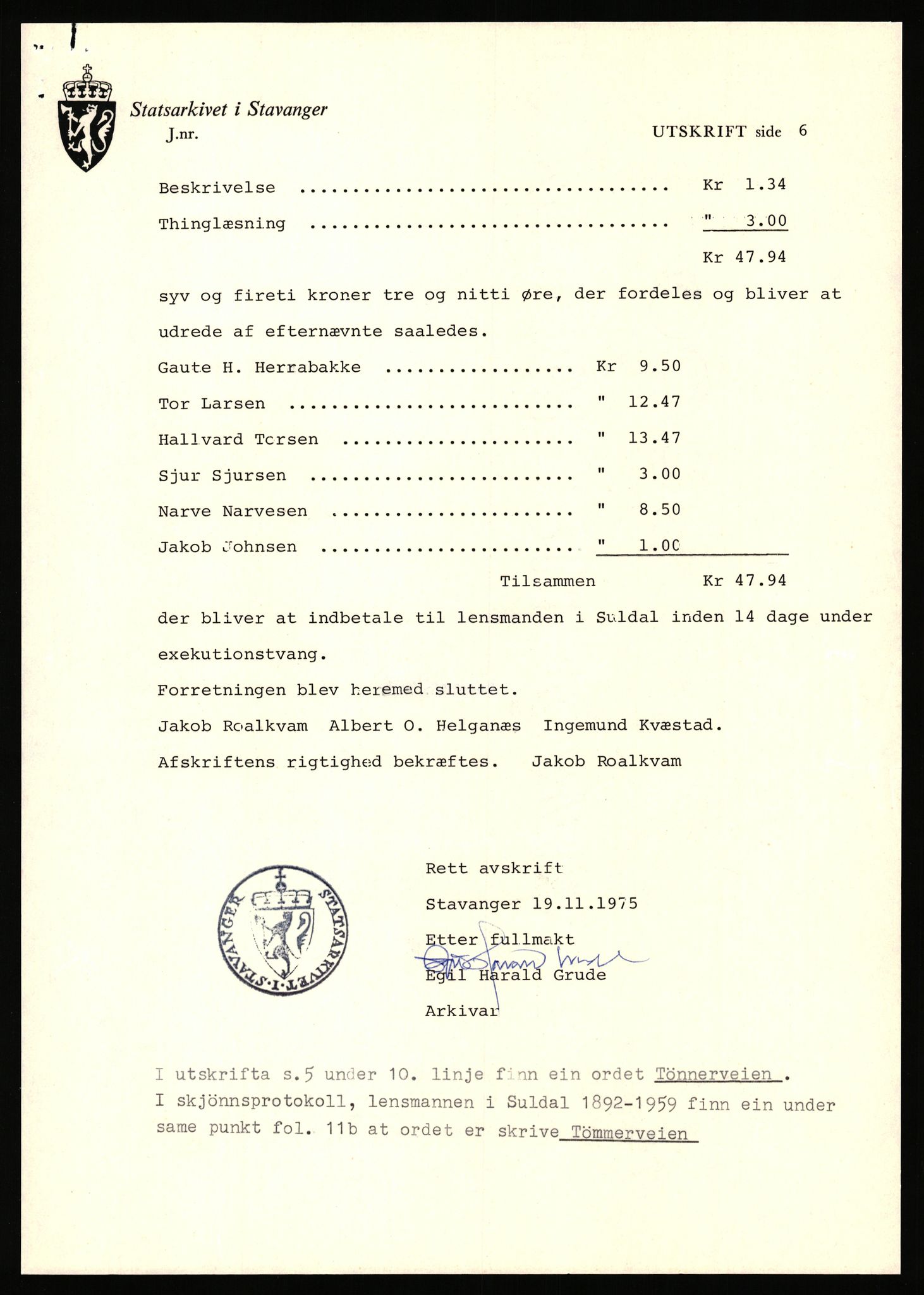 Statsarkivet i Stavanger, AV/SAST-A-101971/03/Y/Yj/L0055: Avskrifter sortert etter gårdsnavn: Lunde nordre - Løining i Elven, 1750-1930, p. 349