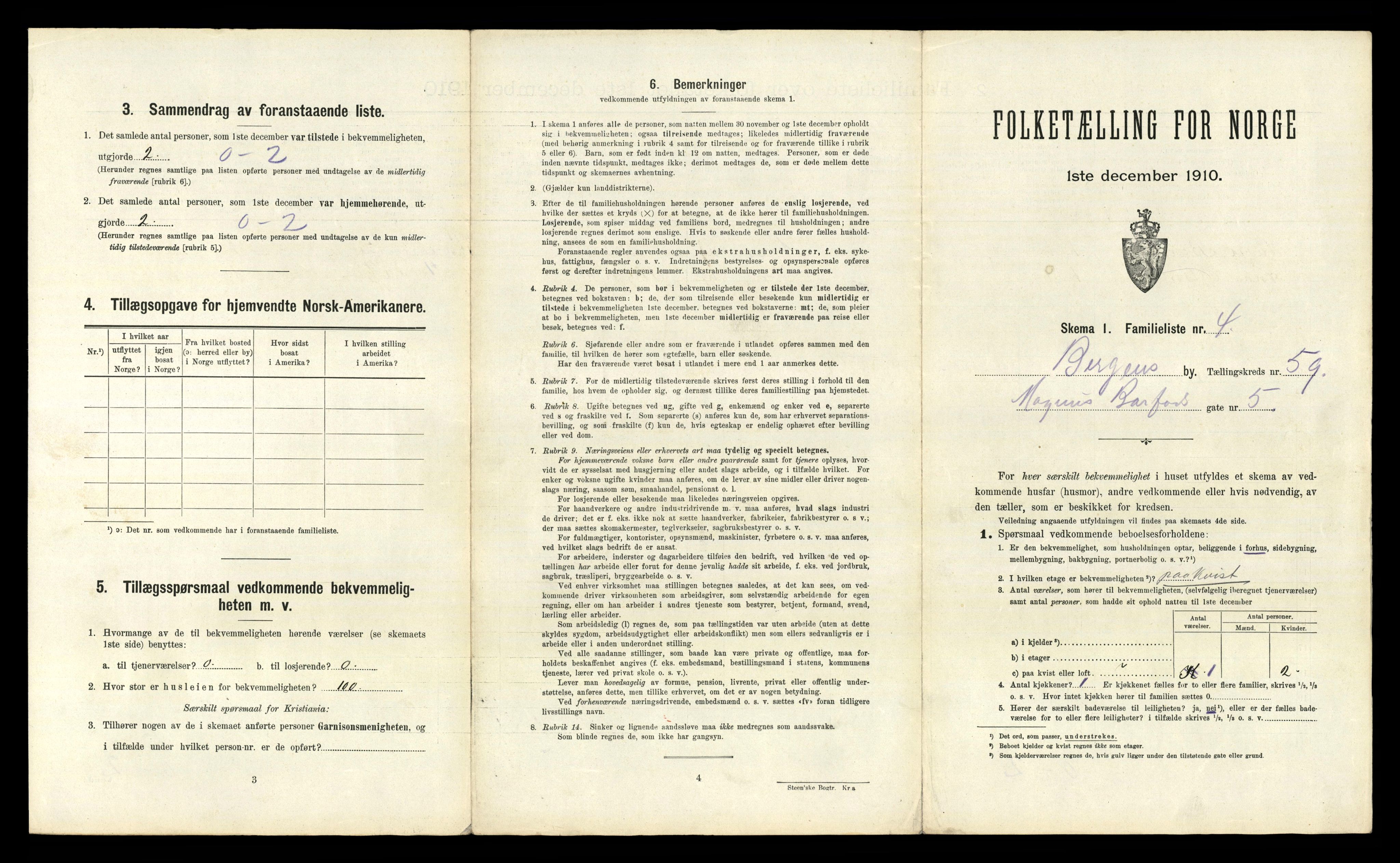 RA, 1910 census for Bergen, 1910, p. 20353