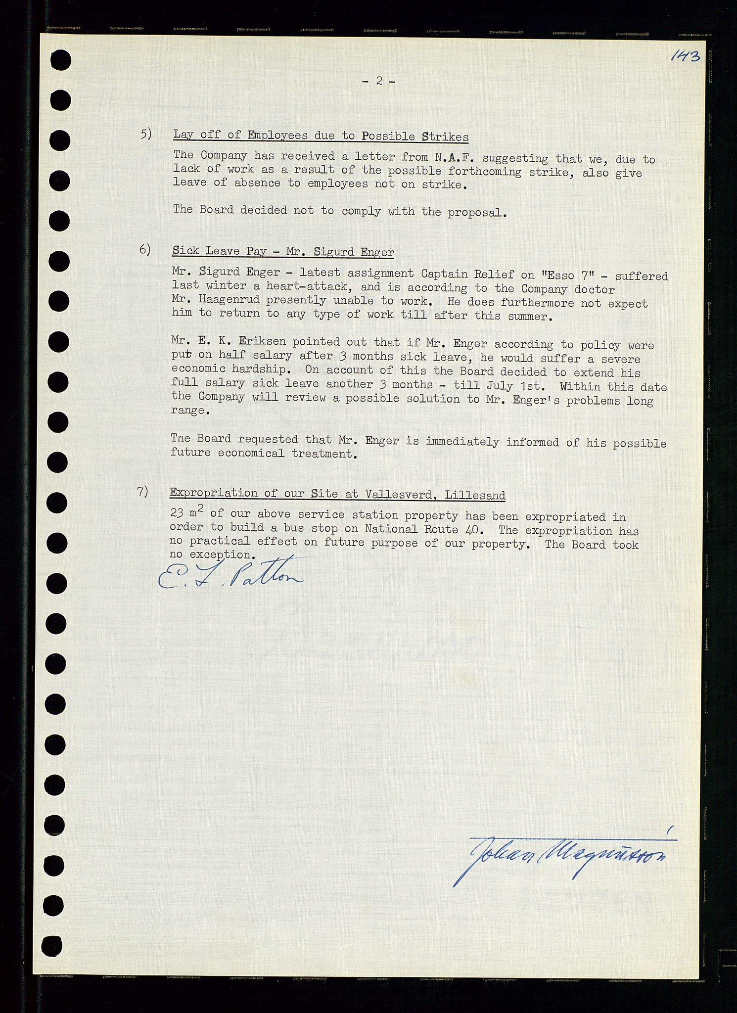 Pa 0982 - Esso Norge A/S, SAST/A-100448/A/Aa/L0001/0004: Den administrerende direksjon Board minutes (styrereferater) / Den administrerende direksjon Board minutes (styrereferater), 1963-1964, p. 120