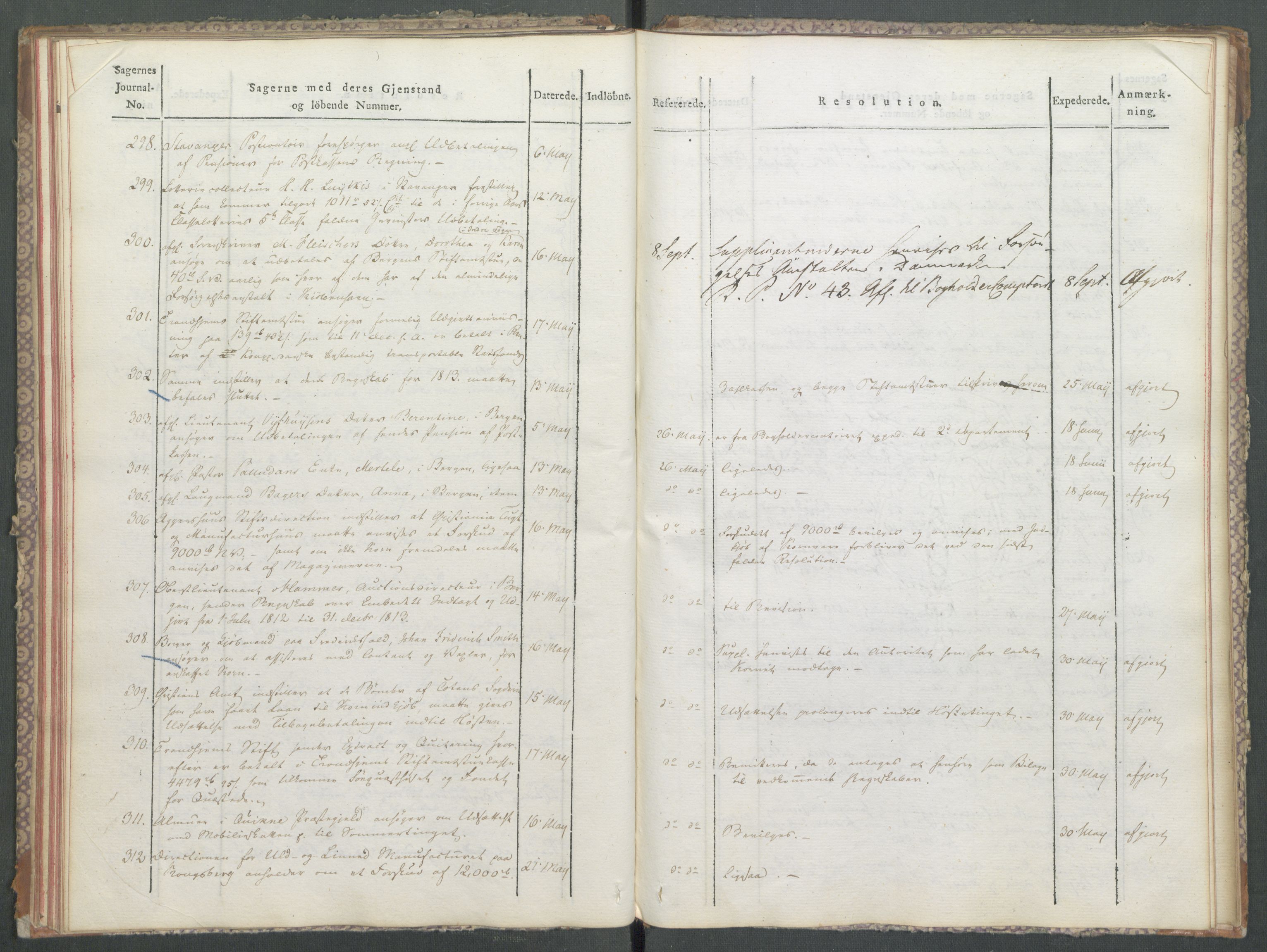 Departementene i 1814, RA/S-3899/Fa/L0006: 1. byrå - Journal A 1-543, 1814, p. 33