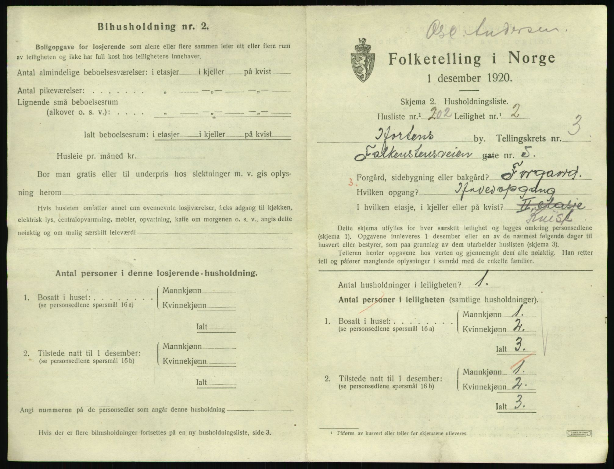 SAKO, 1920 census for Horten, 1920, p. 4779