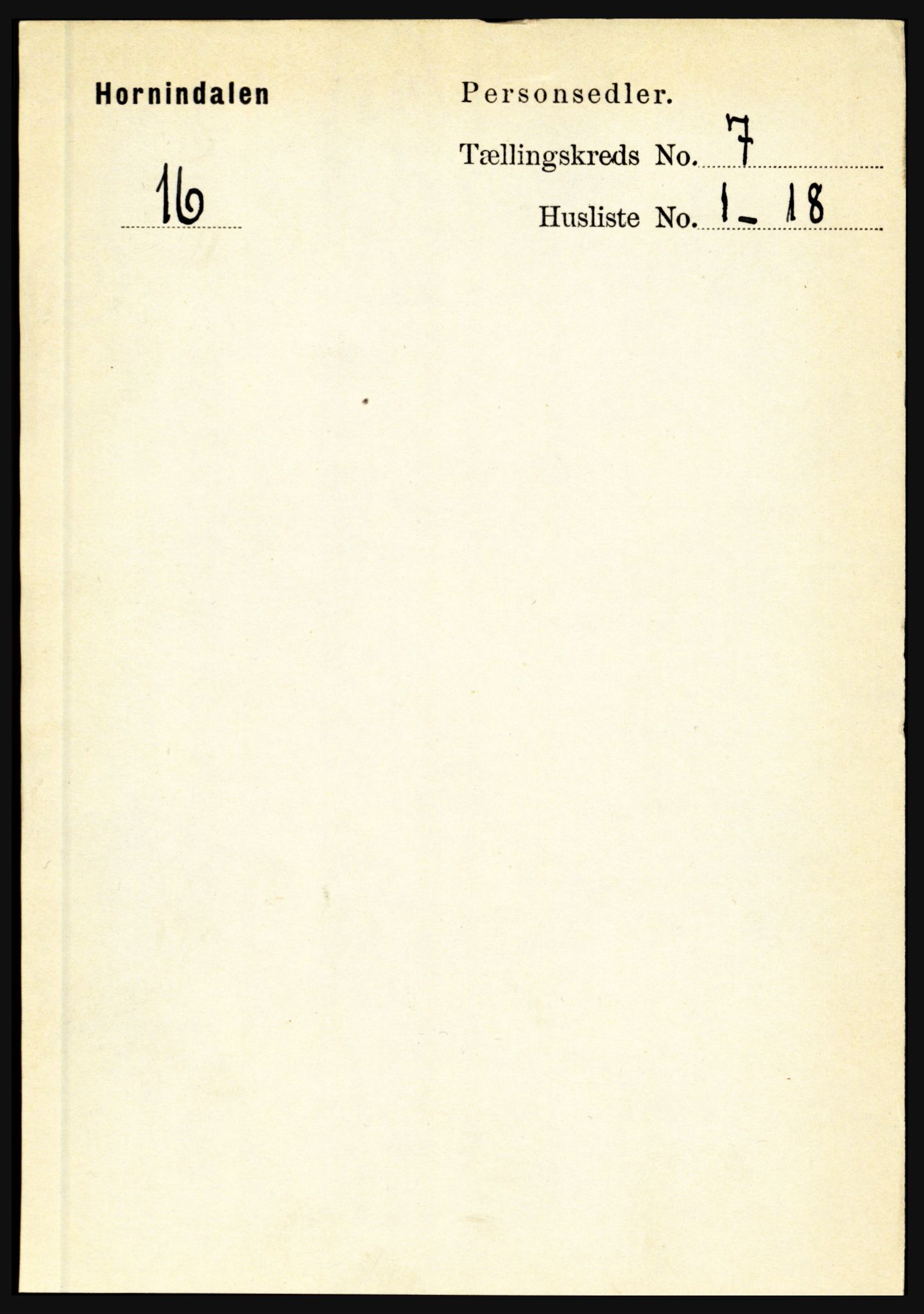 RA, 1891 census for 1444 Hornindal, 1891, p. 1746