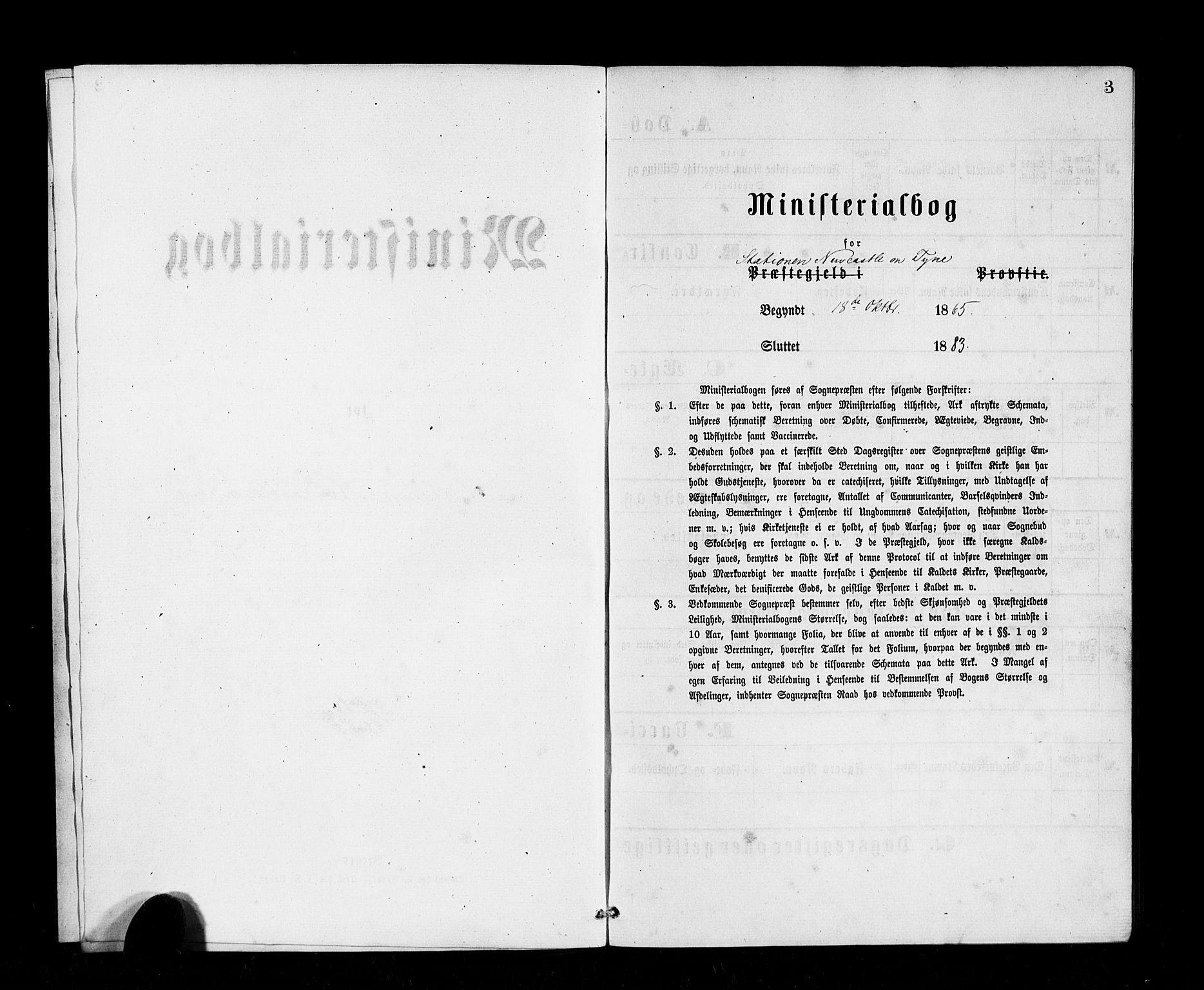 Den norske sjømannsmisjon i utlandet/Tyne-havnene (North Shields og New Castle), AV/SAB-SAB/PA-0101/H/Ha/L0001: Parish register (official) no. A 1, 1865-1883, p. 3