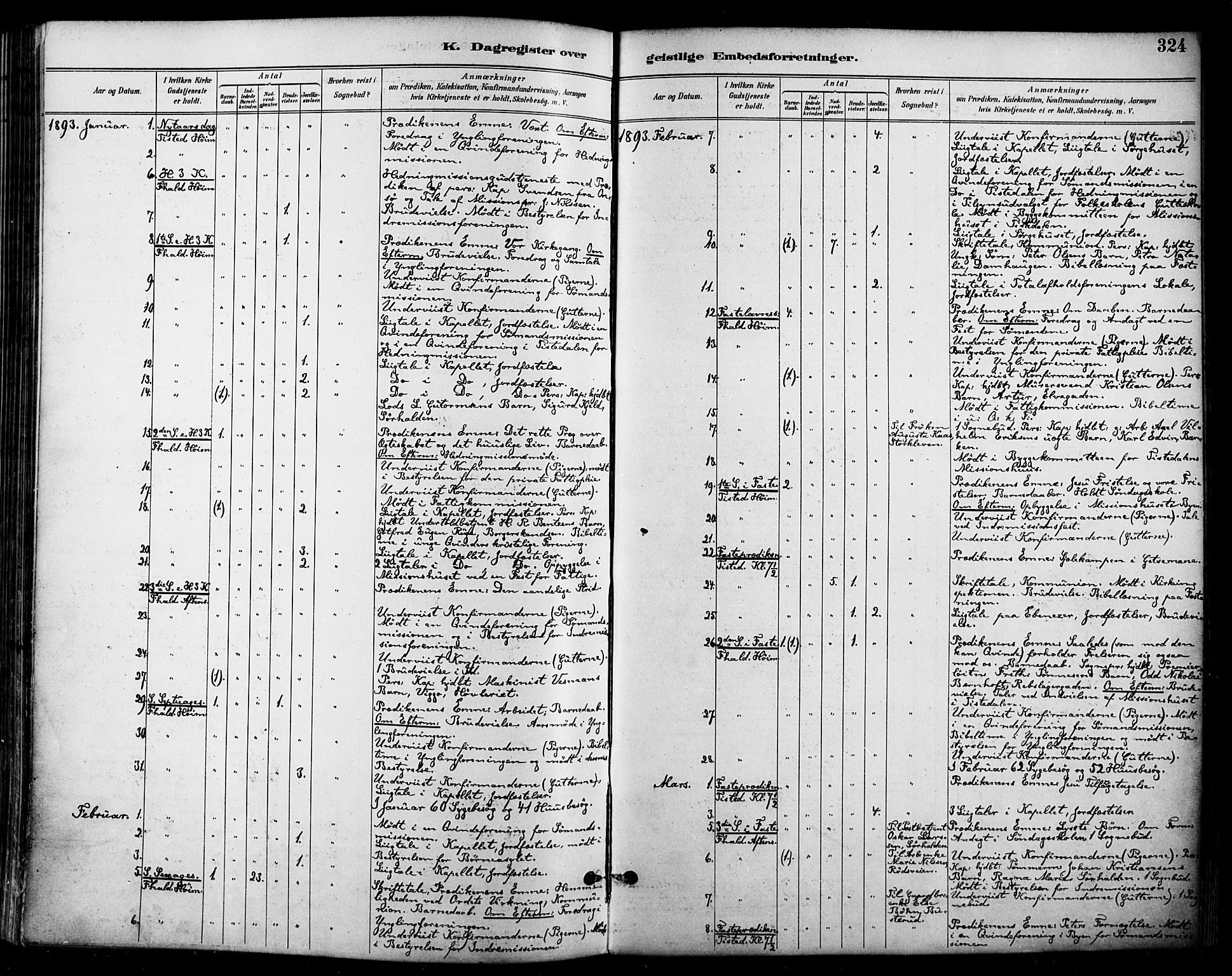 Halden prestekontor Kirkebøker, SAO/A-10909/F/Fa/L0014: Parish register (official) no. I 14, 1890-1906, p. 324