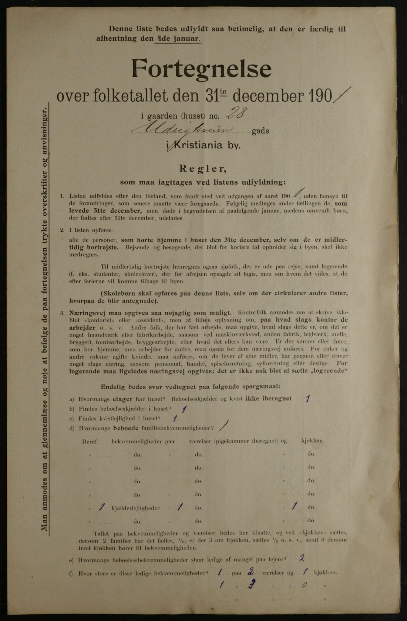 OBA, Municipal Census 1901 for Kristiania, 1901, p. 18642