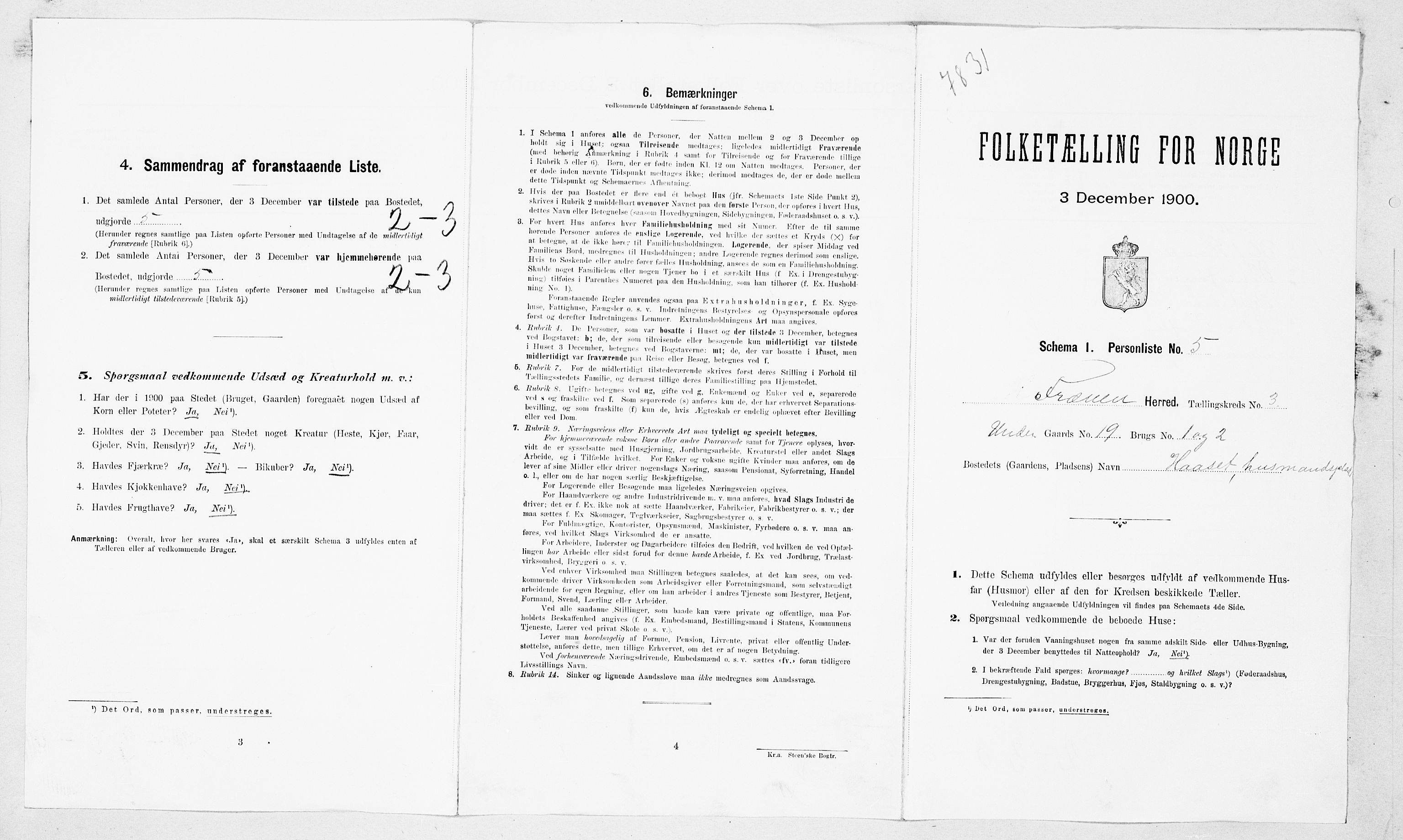 SAT, 1900 census for Fræna, 1900, p. 553