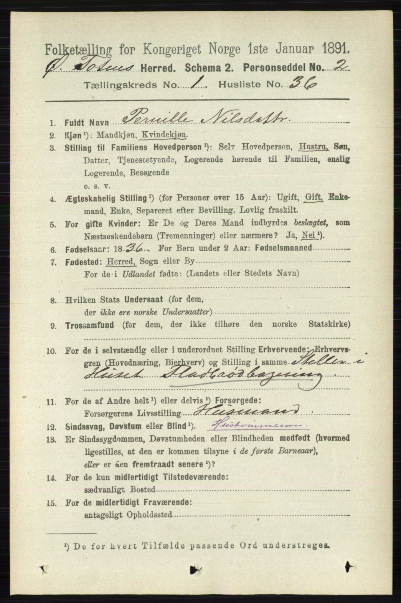 RA, 1891 census for 0528 Østre Toten, 1891, p. 355