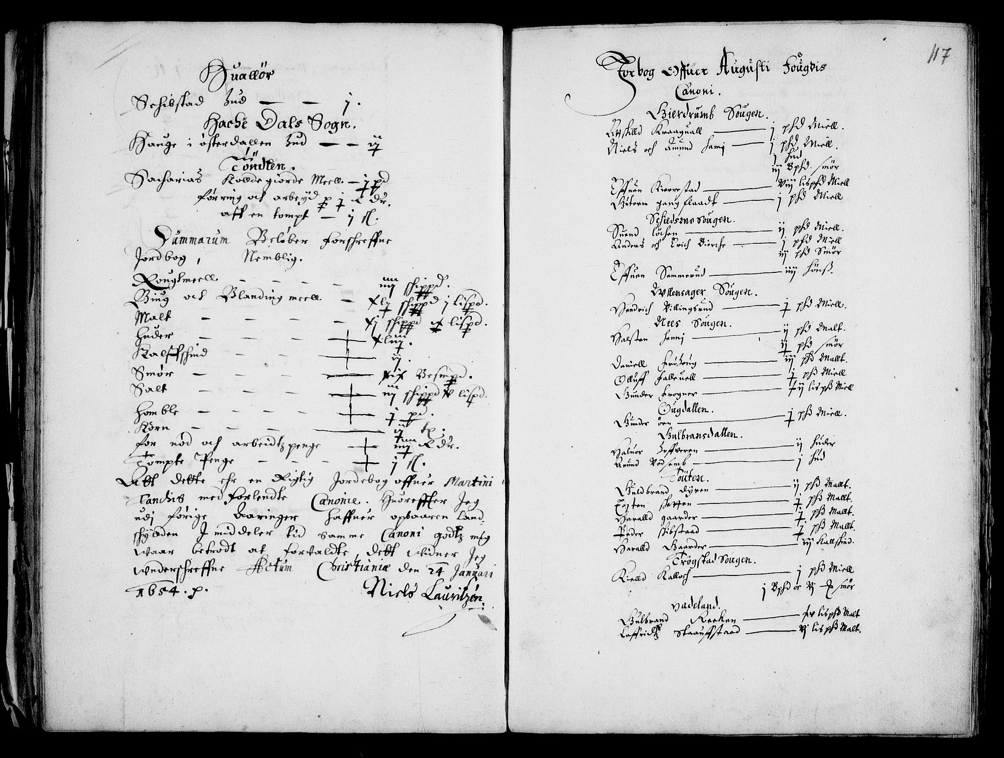 Rentekammeret inntil 1814, Realistisk ordnet avdeling, AV/RA-EA-4070/Fc/Fca/L0001/0002: [Ca I]  Akershus stift / Kristiania kapitels jordebok, 1652-1654, p. 116-117