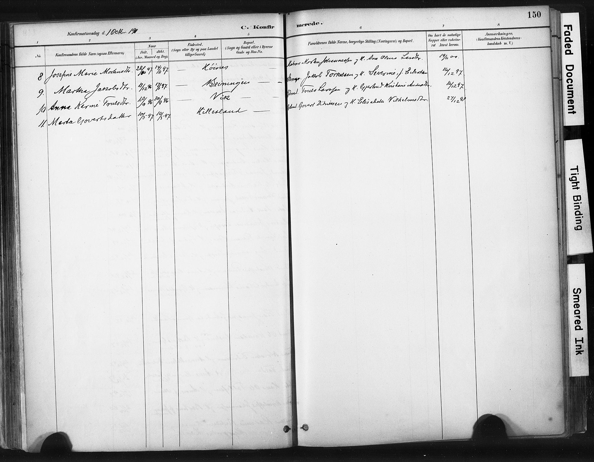 Skudenes sokneprestkontor, AV/SAST-A -101849/H/Ha/Haa/L0009: Parish register (official) no. A 6, 1882-1912, p. 150