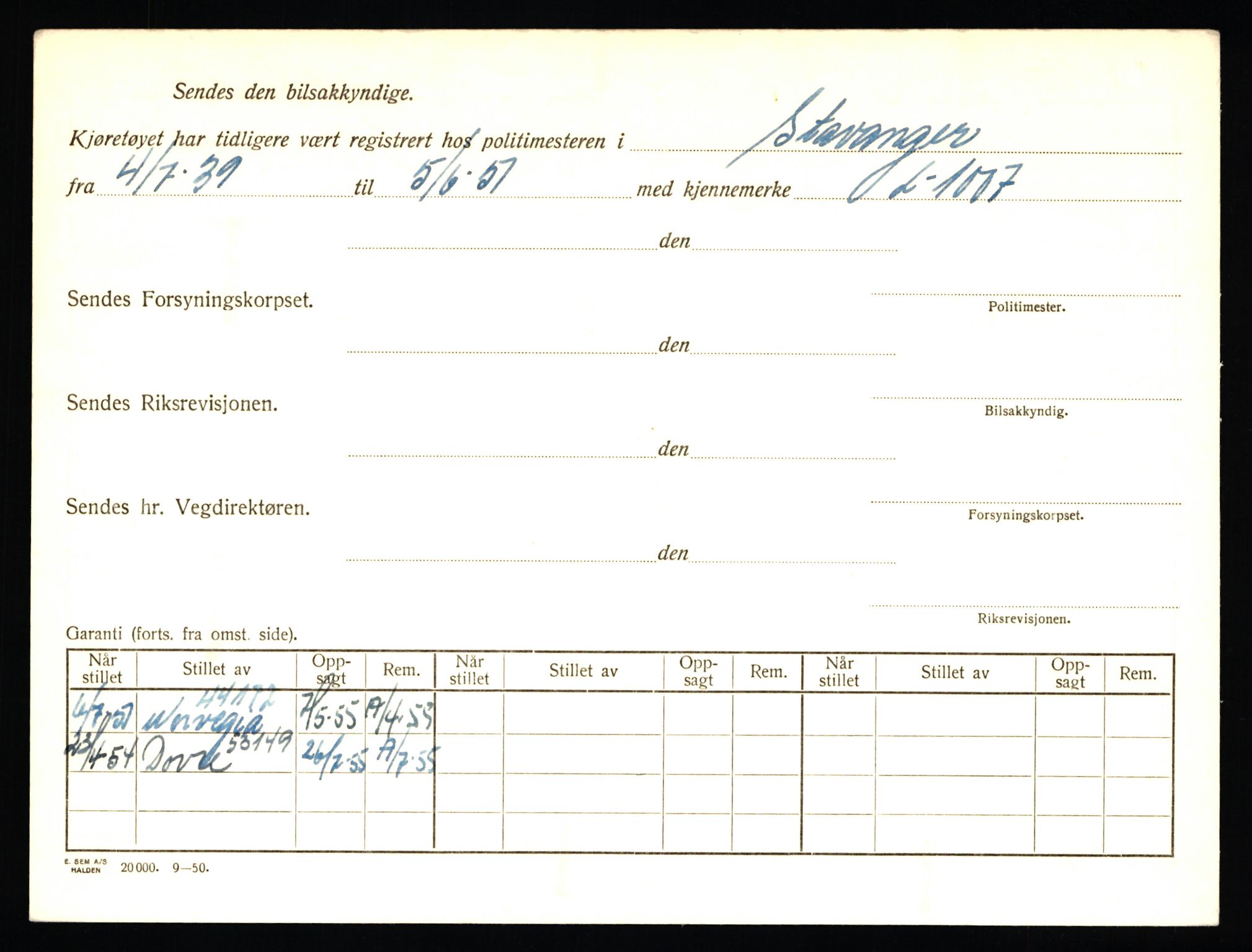 Stavanger trafikkstasjon, SAST/A-101942/0/F/L0030: L-16300 - L-16999, 1930-1971, p. 1516