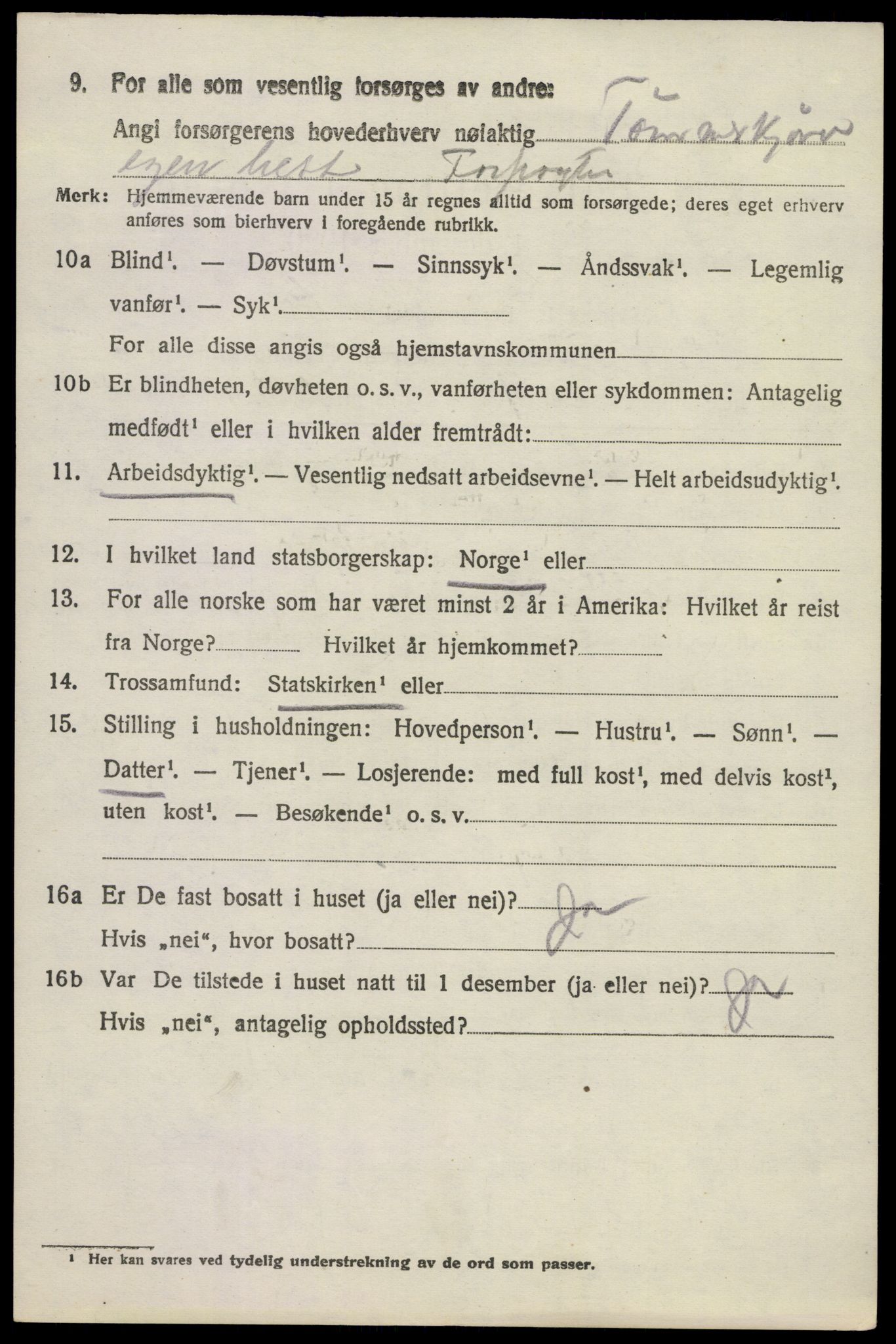 SAKO, 1920 census for Hedrum, 1920, p. 9896