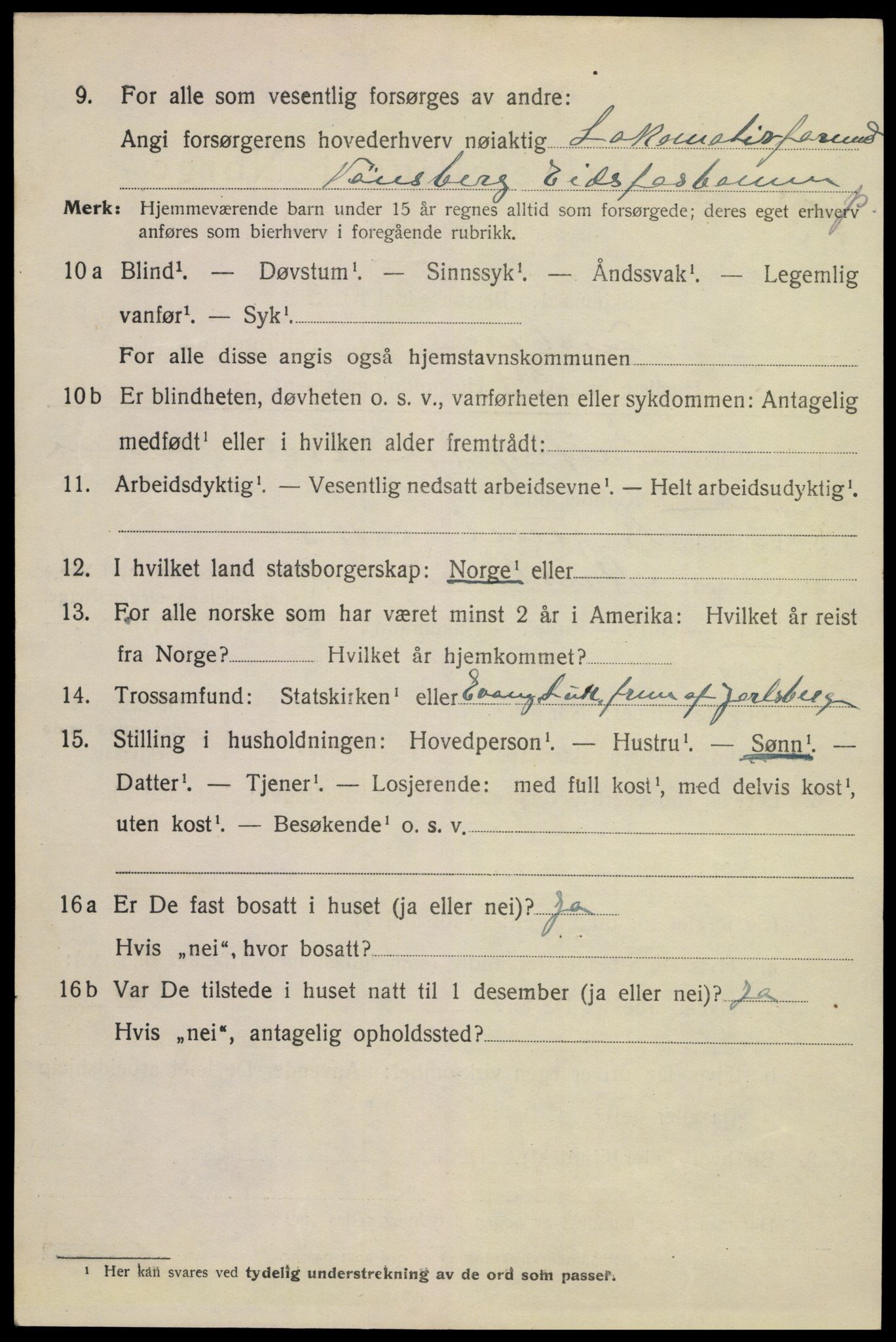 SAKO, 1920 census for Tønsberg, 1920, p. 19962