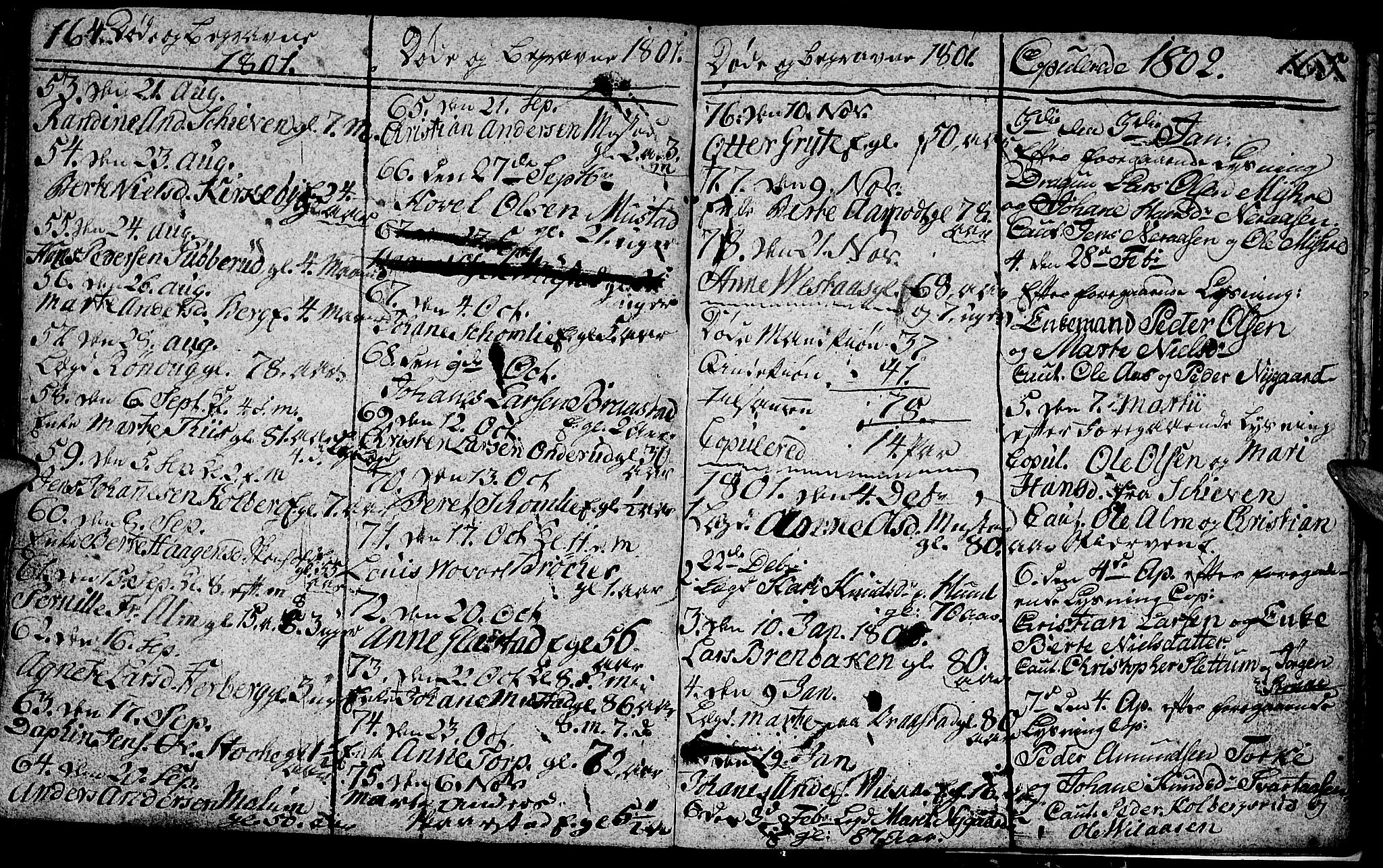 Vardal prestekontor, SAH/PREST-100/H/Ha/Hab/L0002: Parish register (copy) no. 2, 1790-1803, p. 164-165