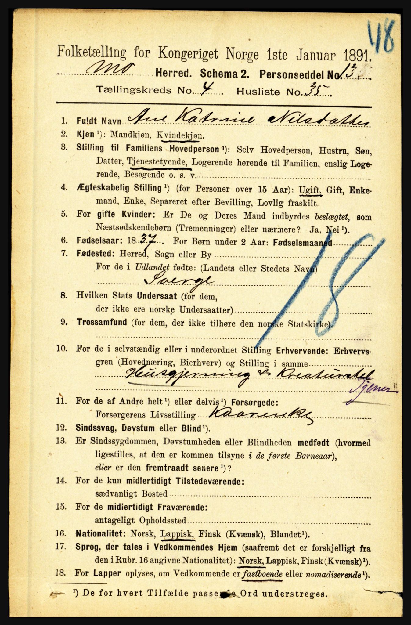 RA, 1891 census for 1833 Mo, 1891, p. 1871