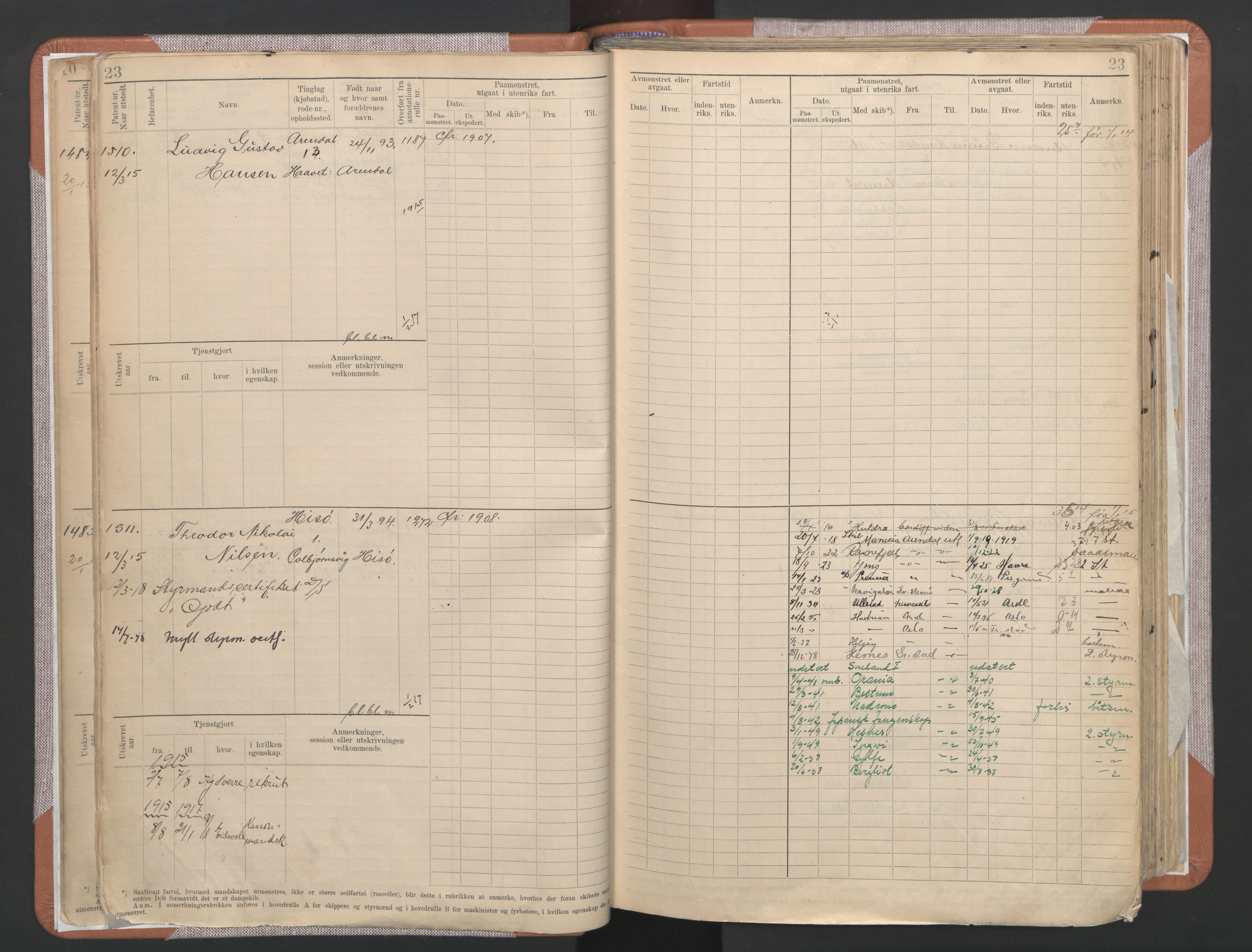 Arendal mønstringskrets, AV/SAK-2031-0012/F/Fb/L0022: Hovedrulle A nr 1466-2242, S-20, 1914-1930, p. 27