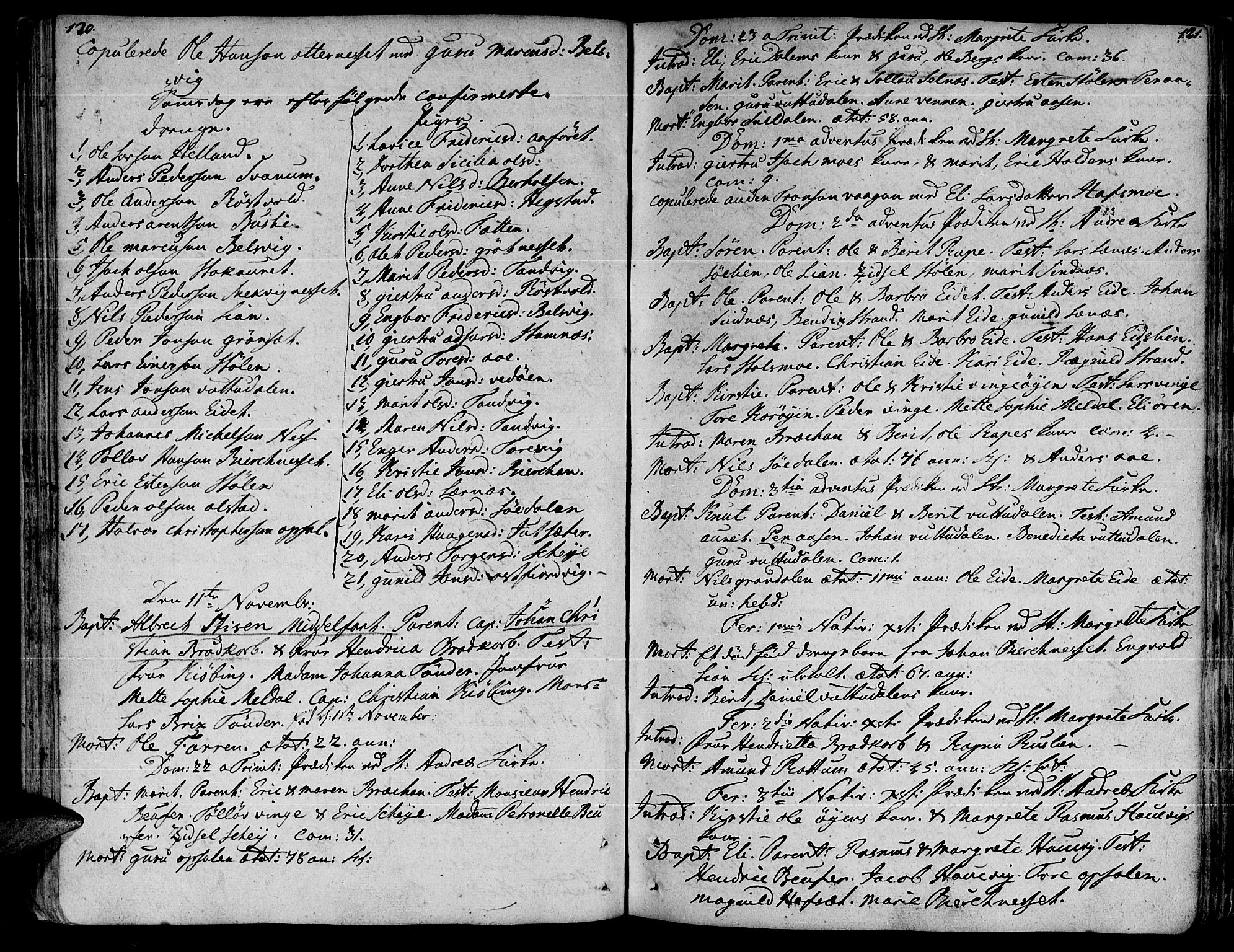 Ministerialprotokoller, klokkerbøker og fødselsregistre - Sør-Trøndelag, SAT/A-1456/630/L0489: Parish register (official) no. 630A02, 1757-1794, p. 120-121