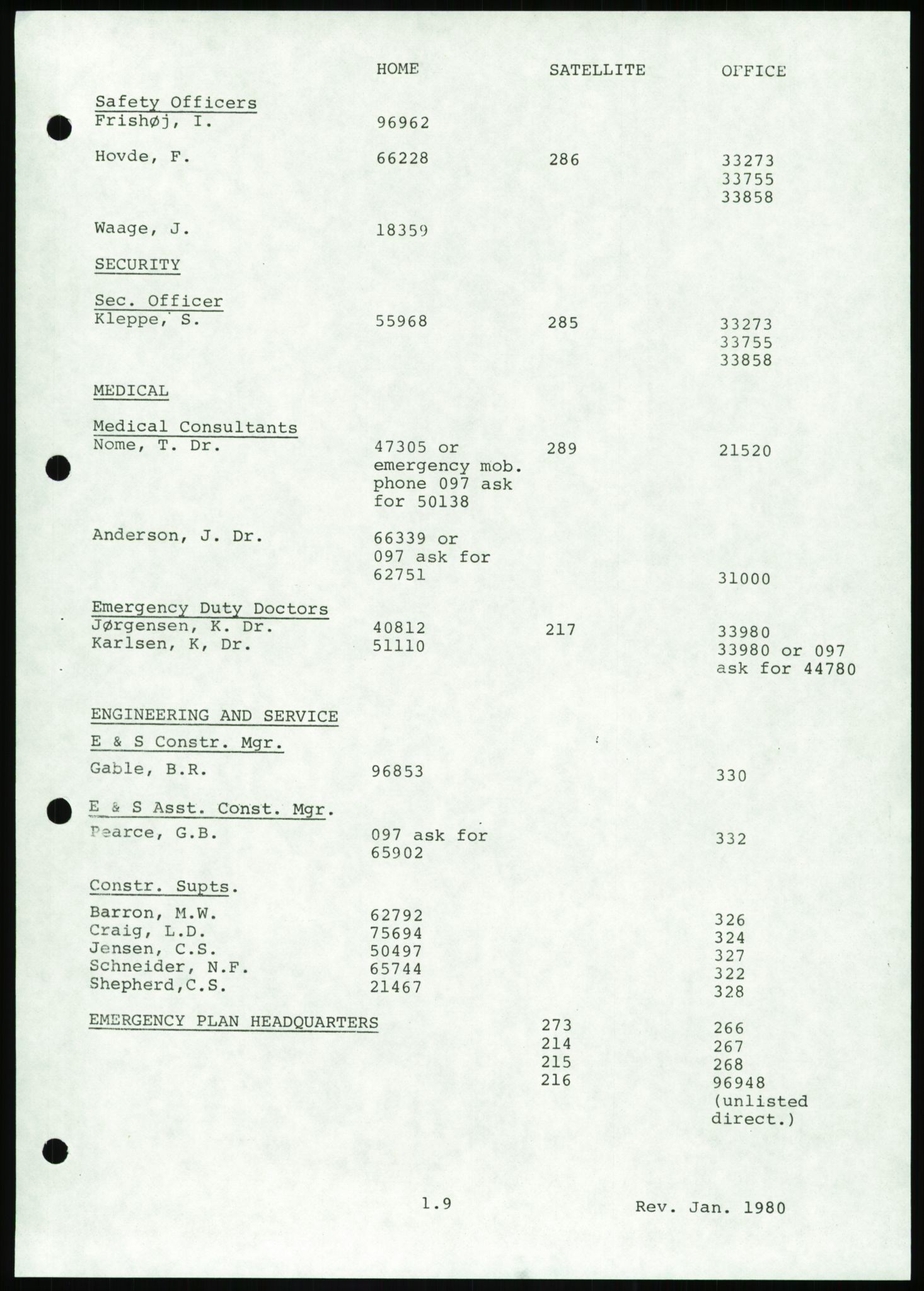 Justisdepartementet, Granskningskommisjonen ved Alexander Kielland-ulykken 27.3.1980, AV/RA-S-1165/D/L0016: O Beredskapsplaner (Doku.liste + O1-O3 av 3), 1980-1981, p. 18