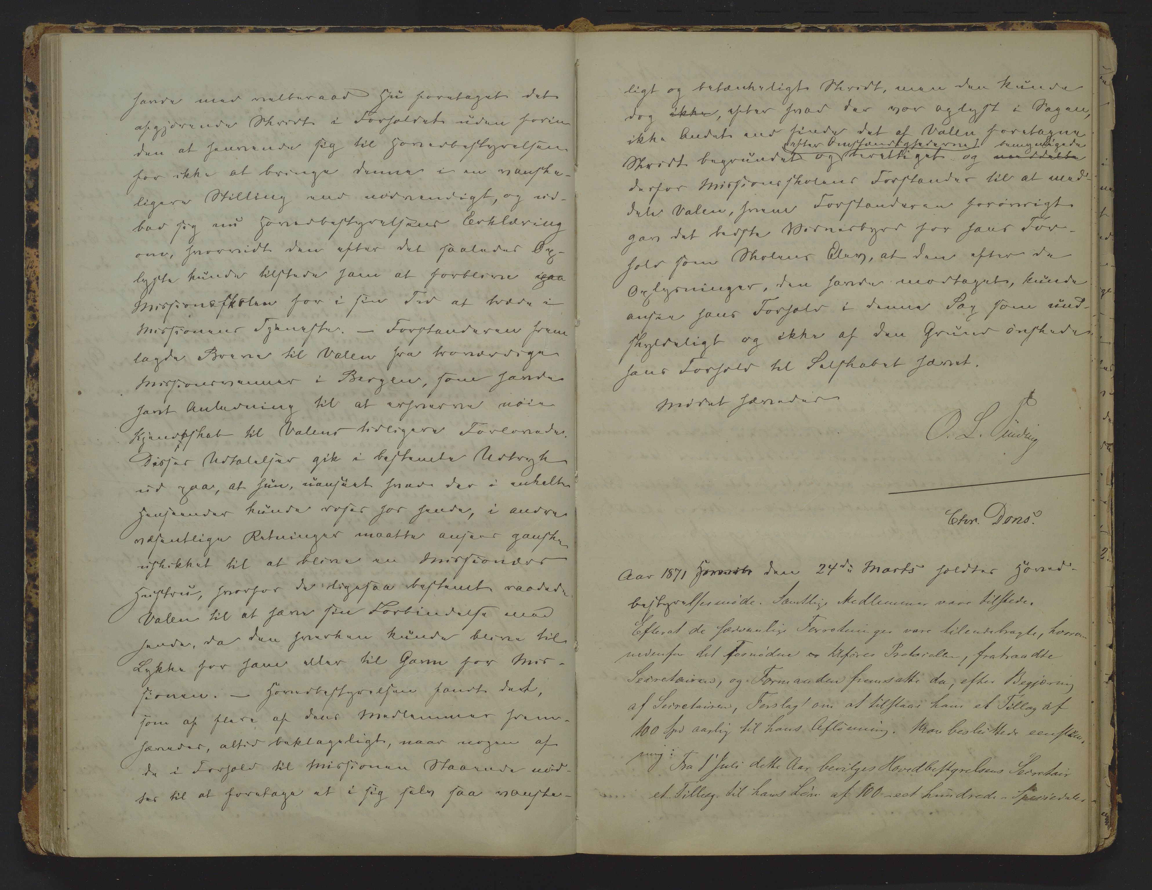 Det Norske Misjonsselskap - hovedadministrasjonen, VID/MA-A-1045/D/Da/Daa/L0008: Styreprotokoll nr. III, 17. juli 1862 - 12. januar 1875, 1862-1875