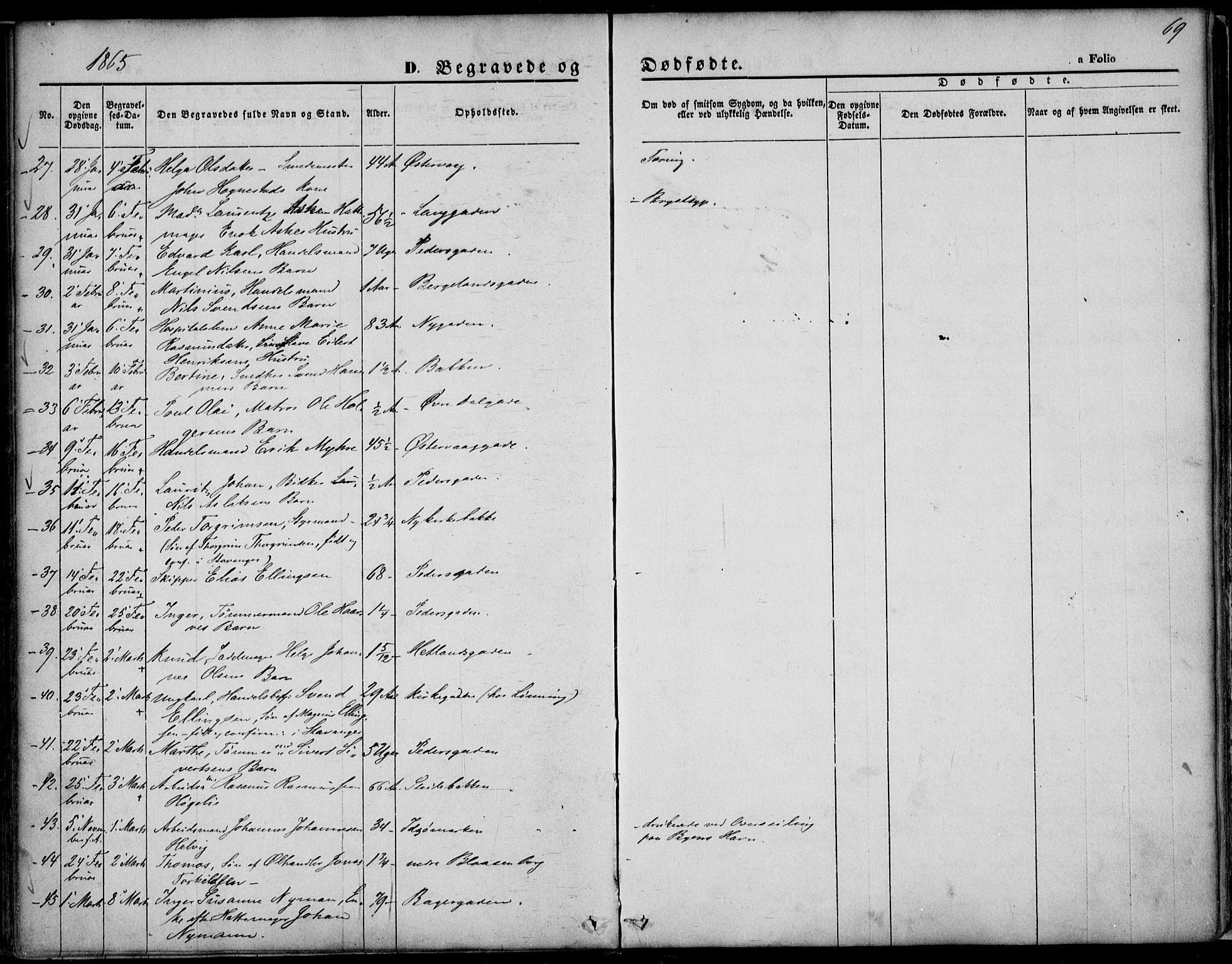 St. Petri sokneprestkontor, AV/SAST-A-101813/001/30/30BA/L0003: Parish register (official) no. A 3, 1861-1872, p. 69