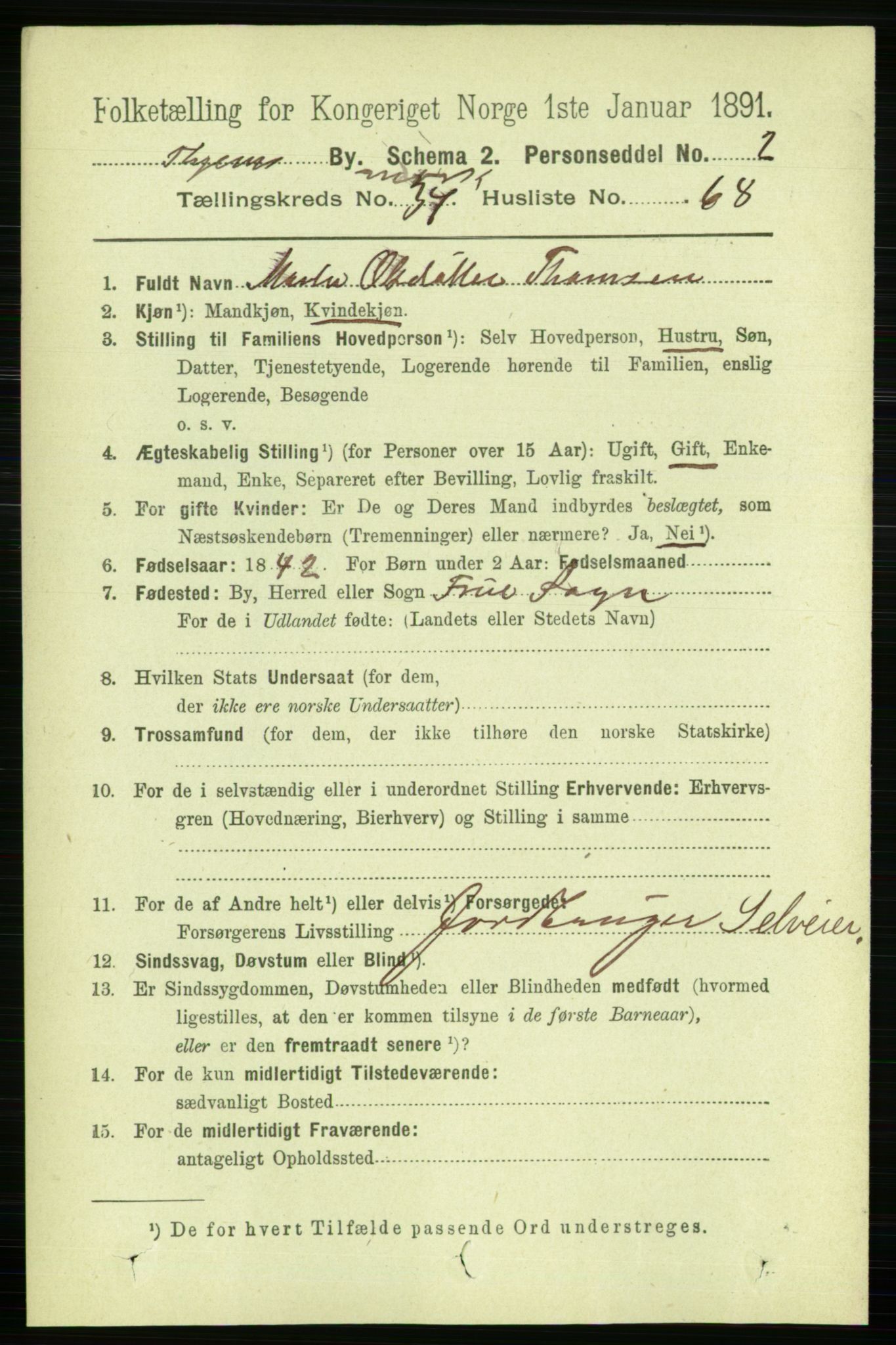 RA, 1891 census for 1601 Trondheim, 1891, p. 28536